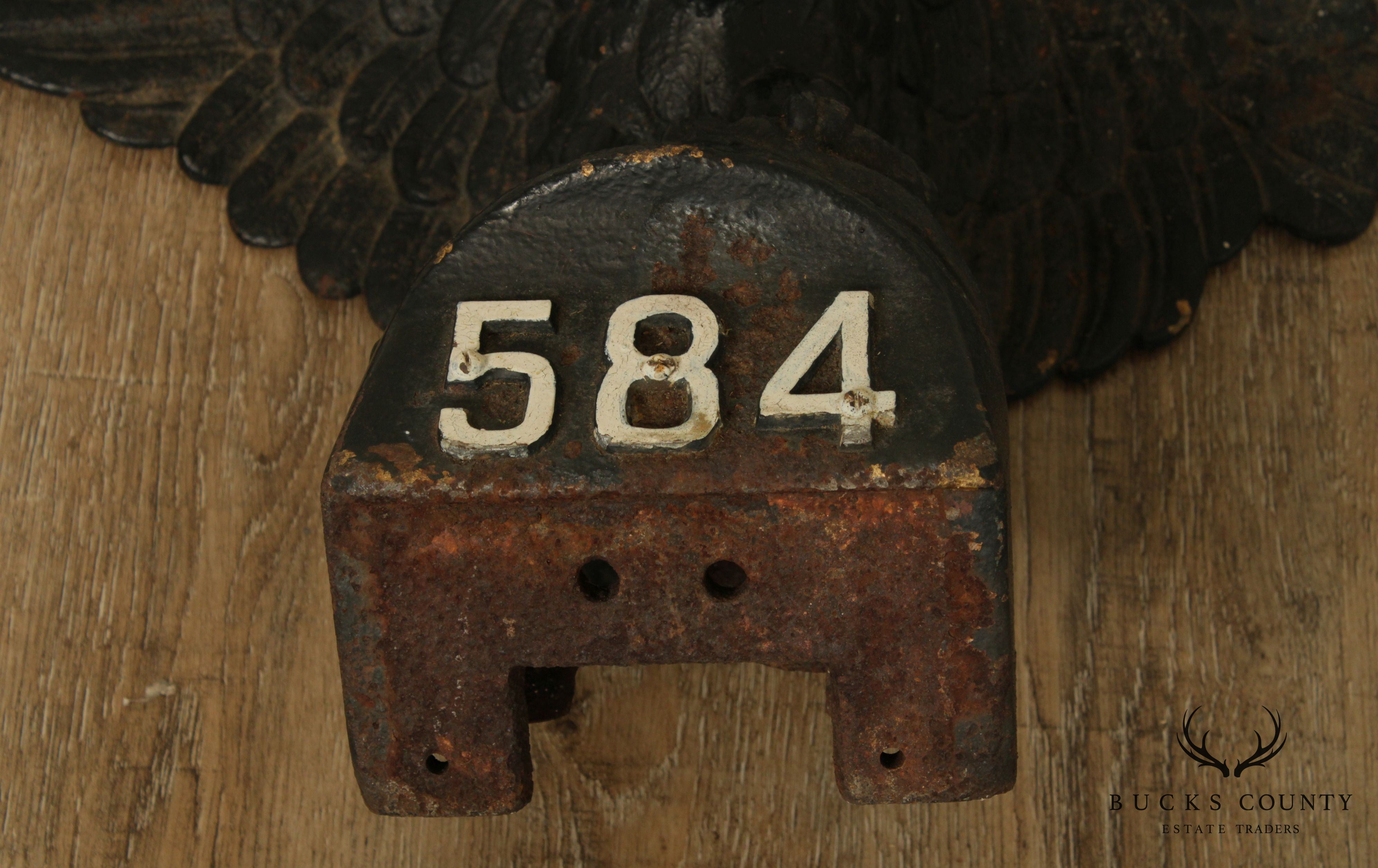 Antique Cast Iron Pilot House Winged Eagle