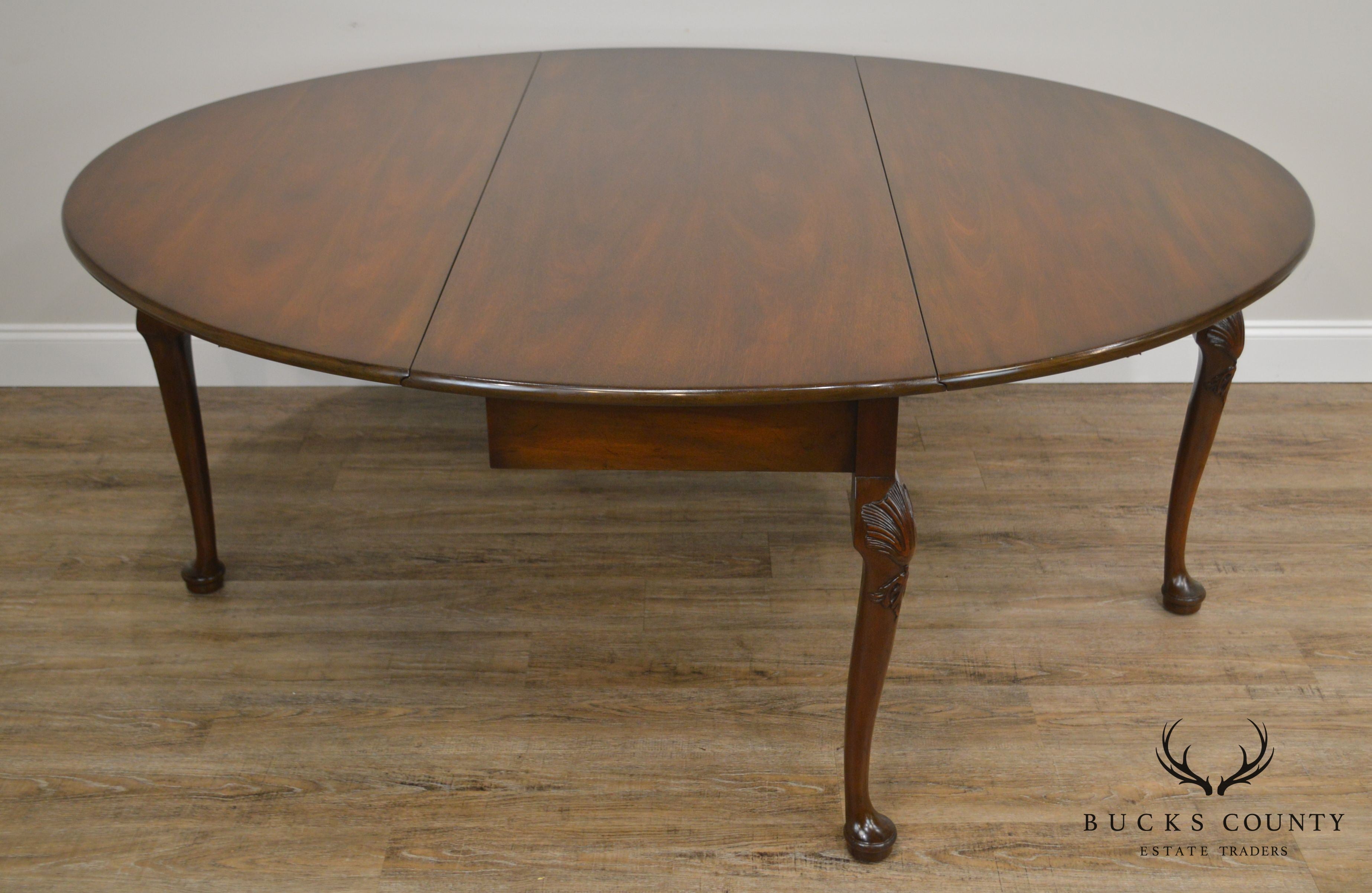 Kittinger Colonial Williamsburg CW117 Mahogany Large Drop Leaf Gate Leg Dining Table