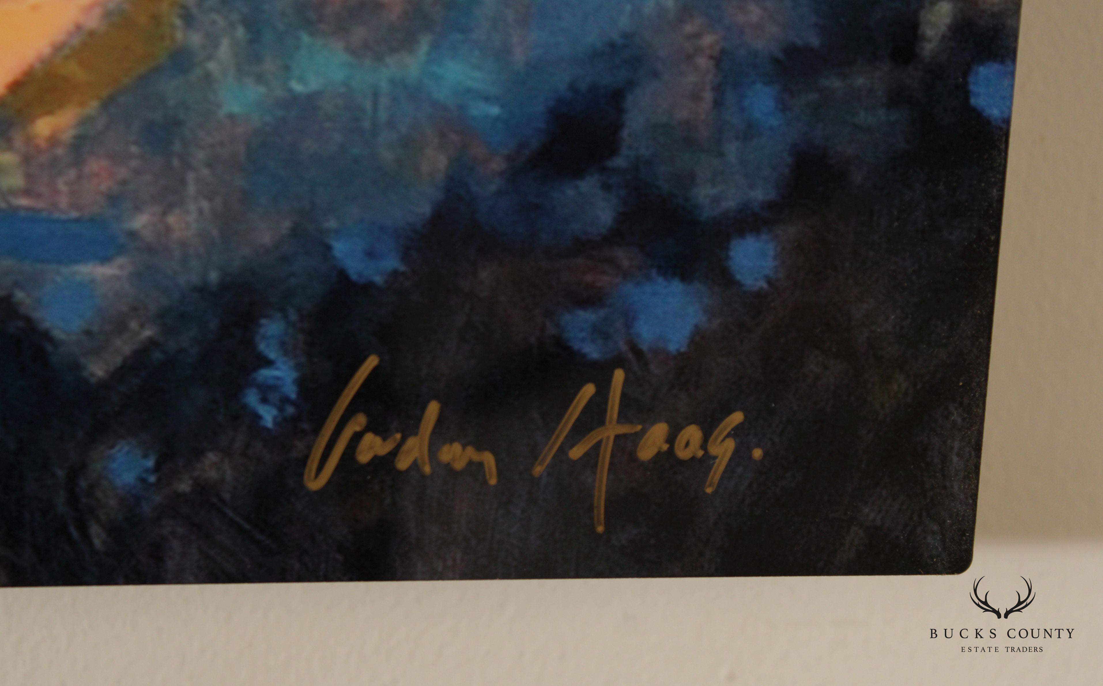 Gordon Hass 'Friday Night Fireworks' Original Oil Painting