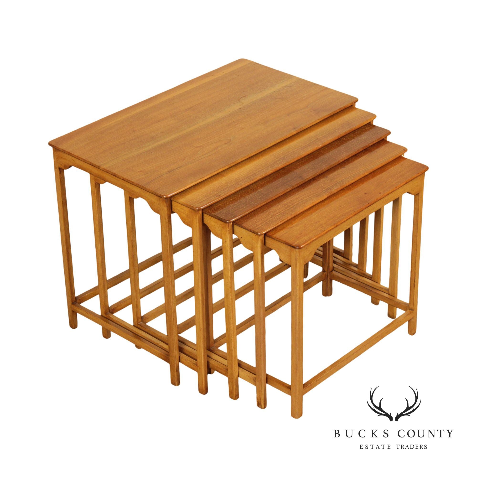 Dunbar Edward Wormley Mid Century Modern Walnut Nesting Tables