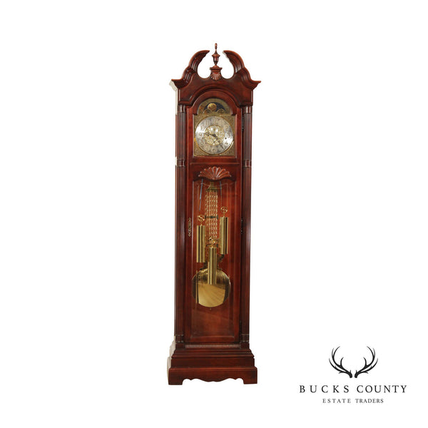 Howard Miller 'Landsbury' Cherry Grandfather Case Clock
