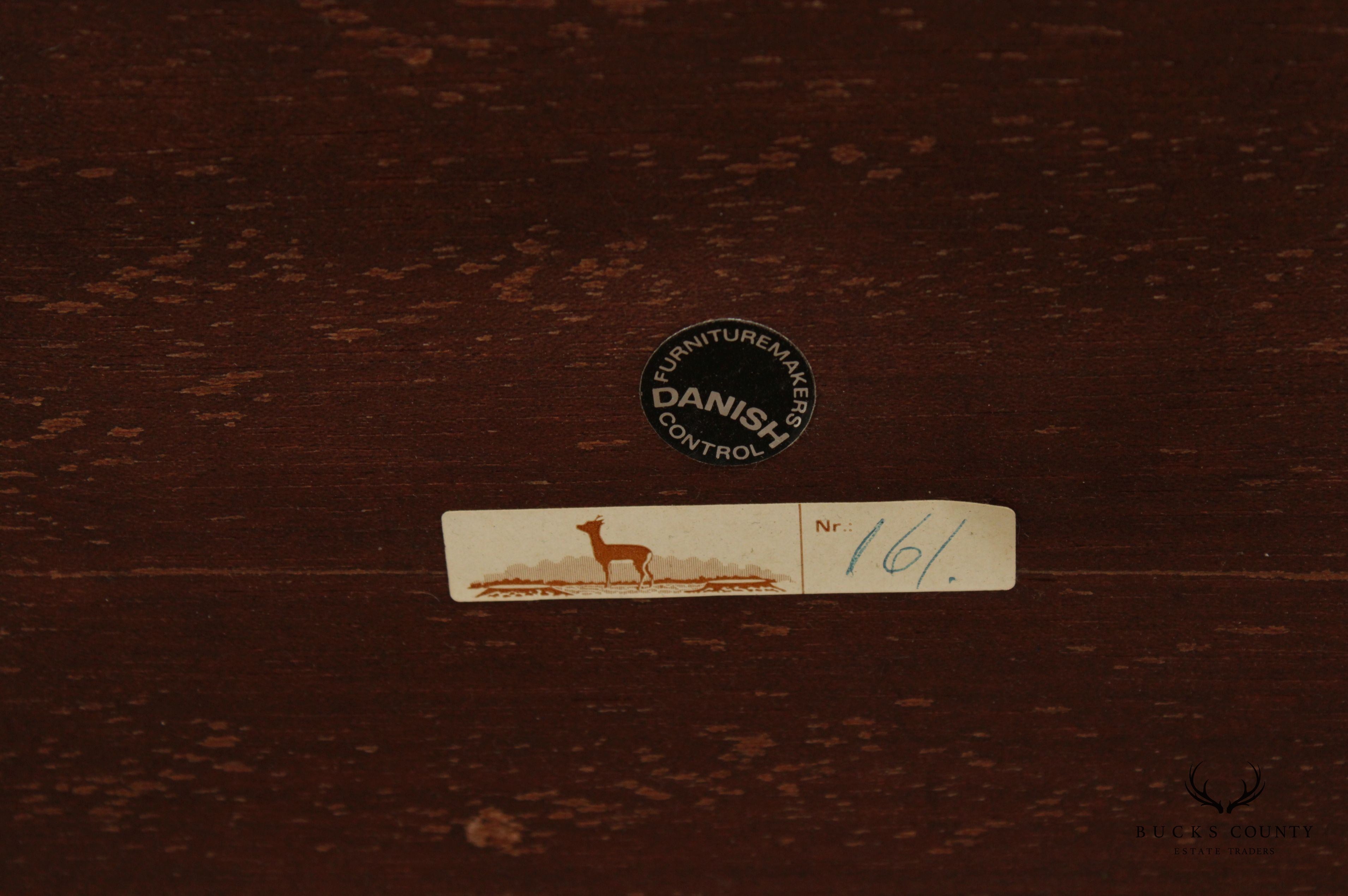 Danish Furniture Makers Control Modern Tile Top Rosewood Tile Top Table