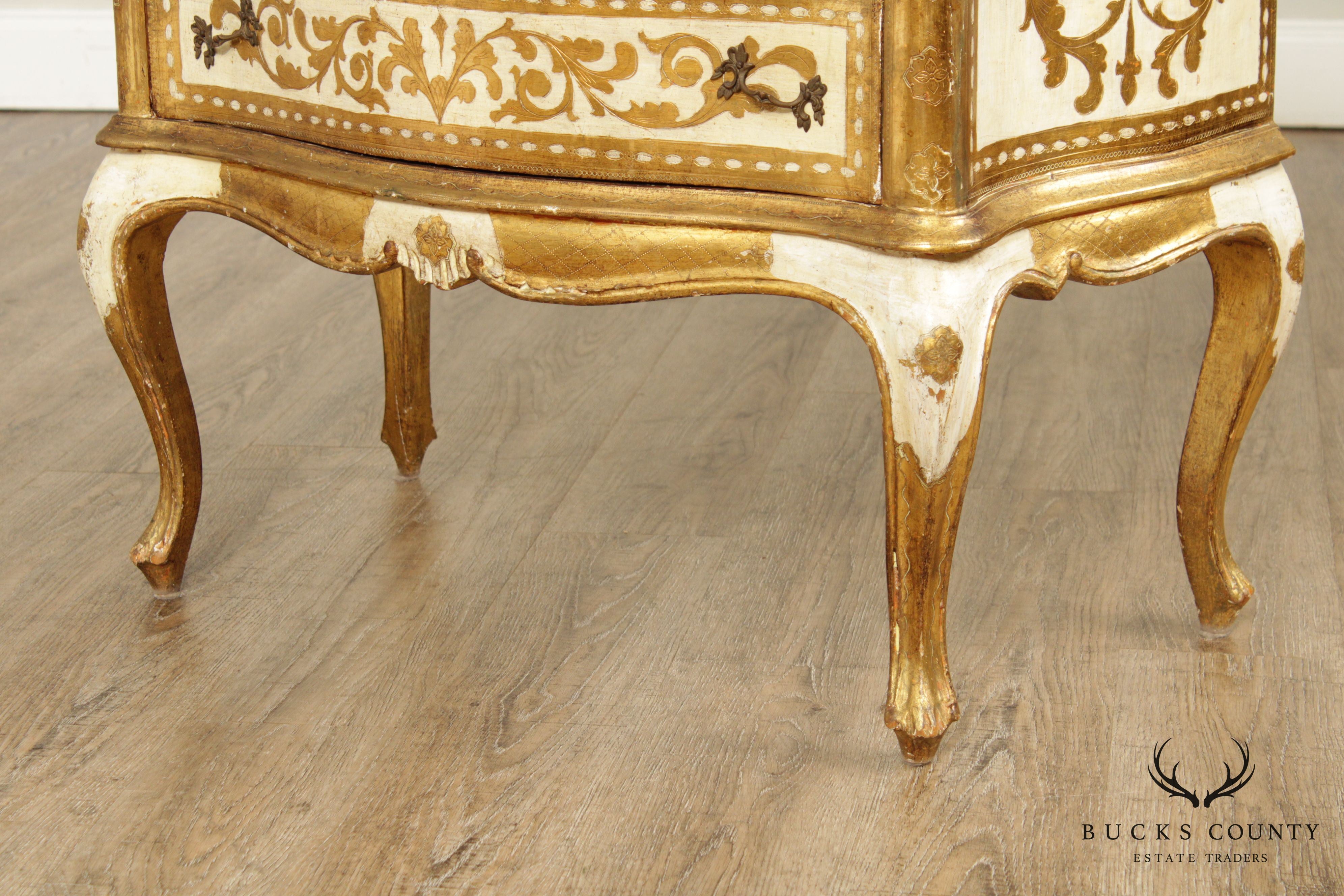 Italian Florentine Vintage Gilt Painted Chest of Drawers