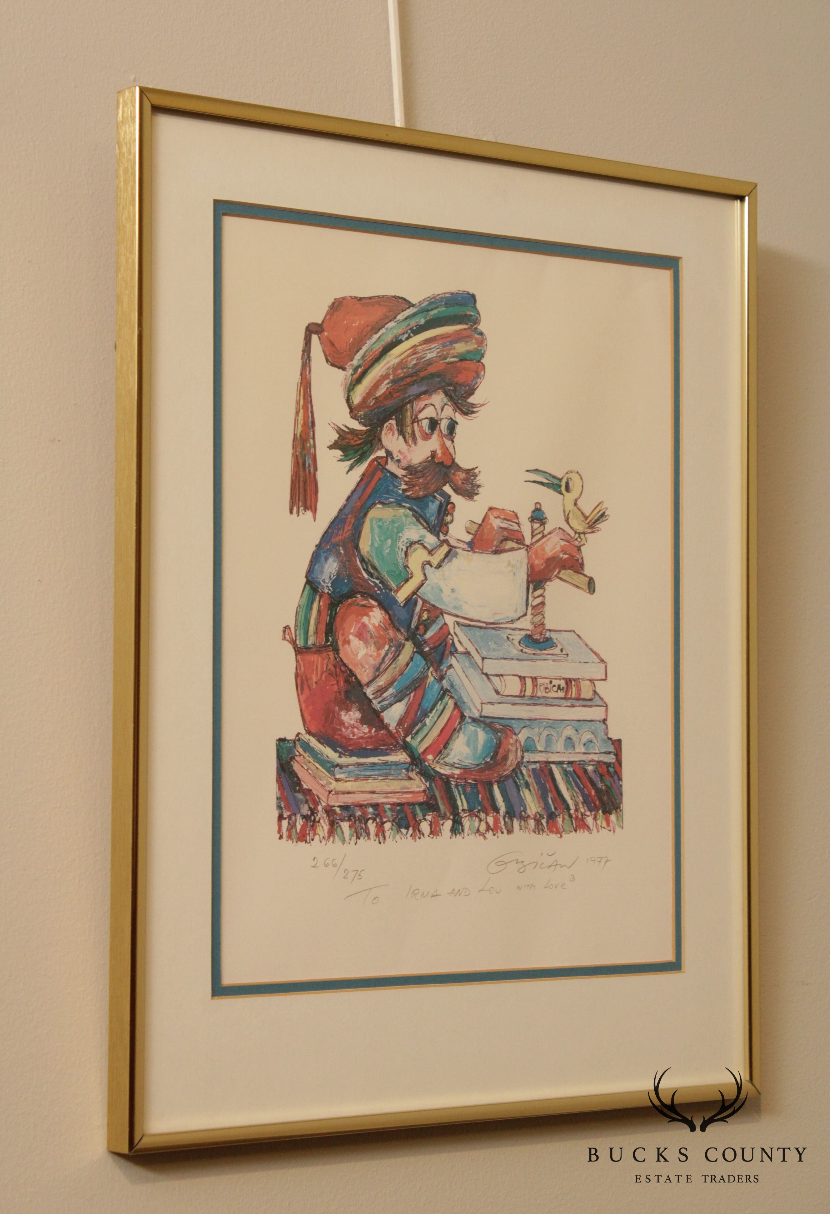 Jovan Obican Penal Signed Framed Lithograph