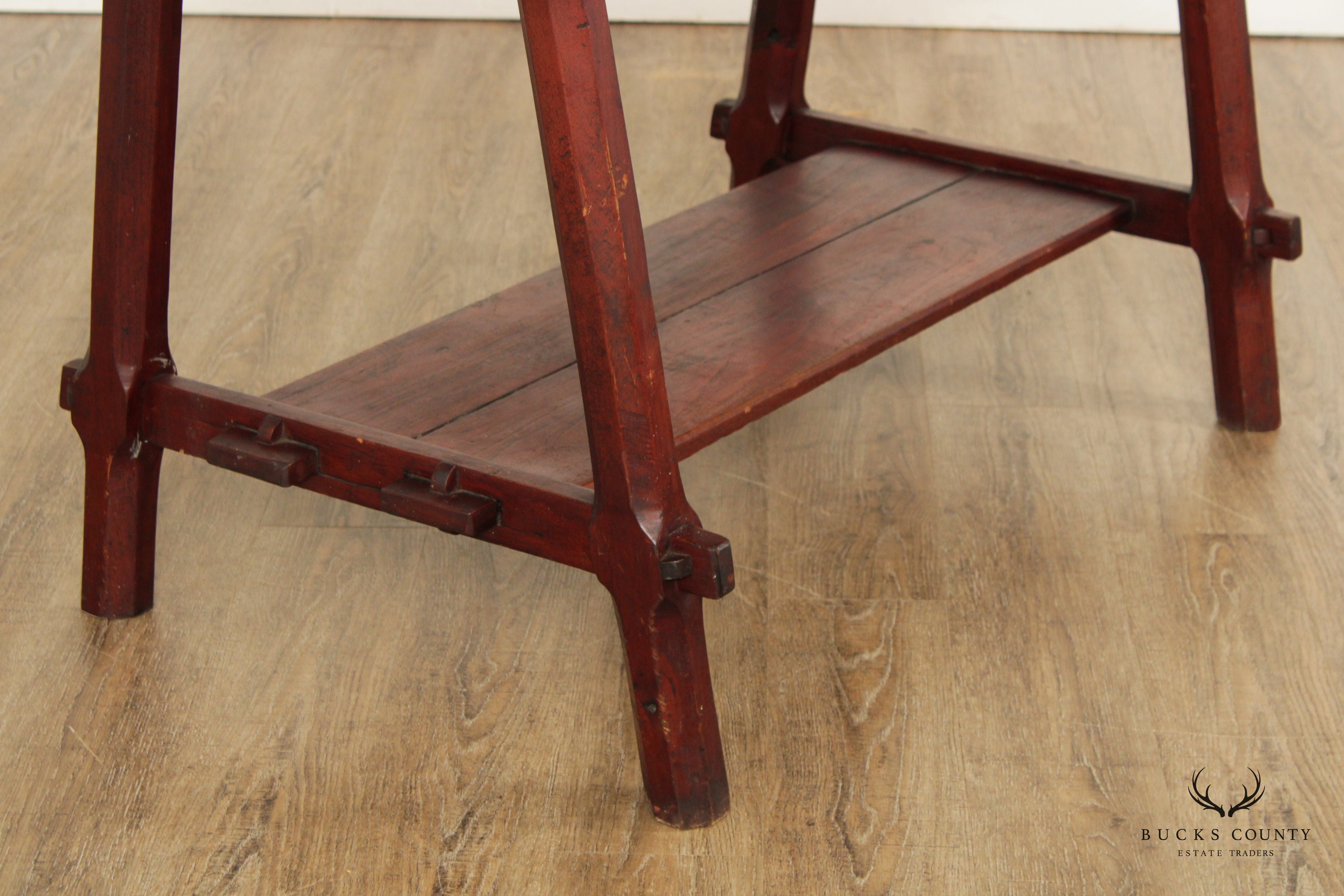 Arts & Crafts Antique Two-Tier Library or Work Table
