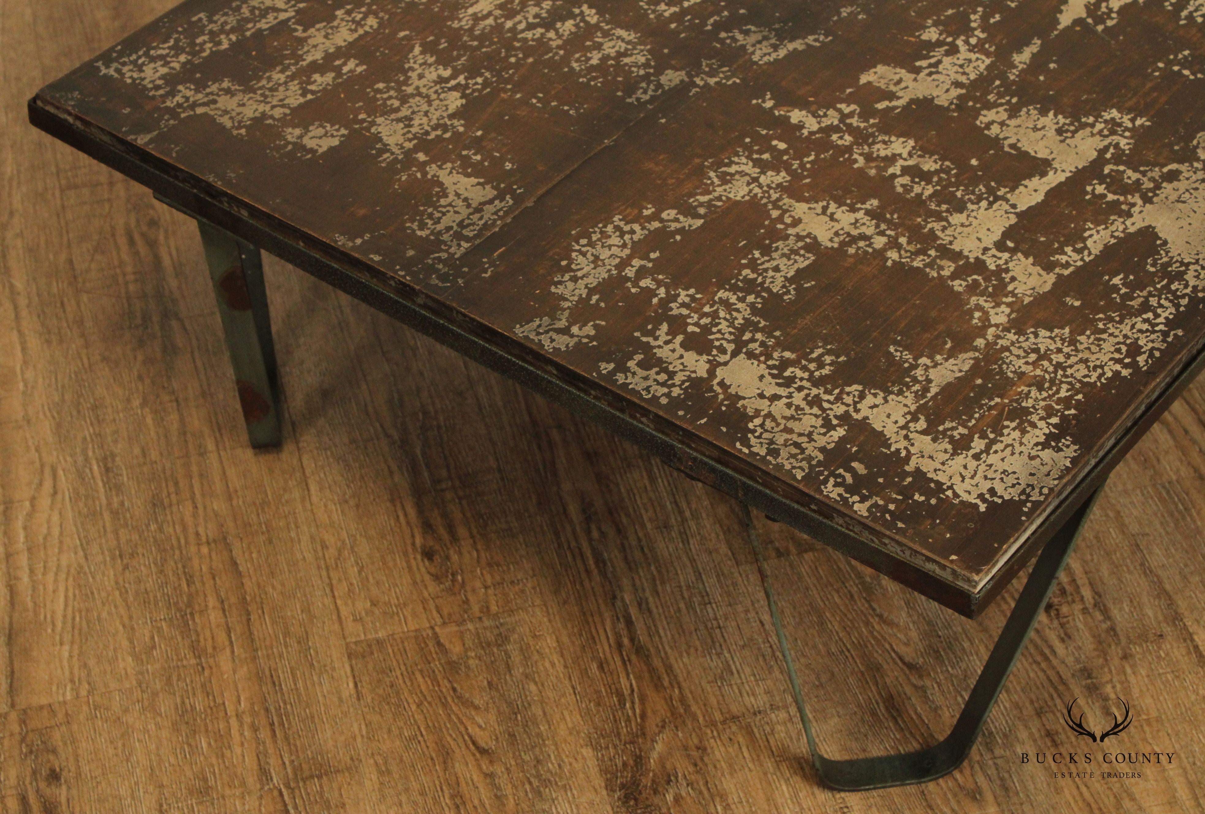 Industrial Style Reclaimed Wood Coffee Table