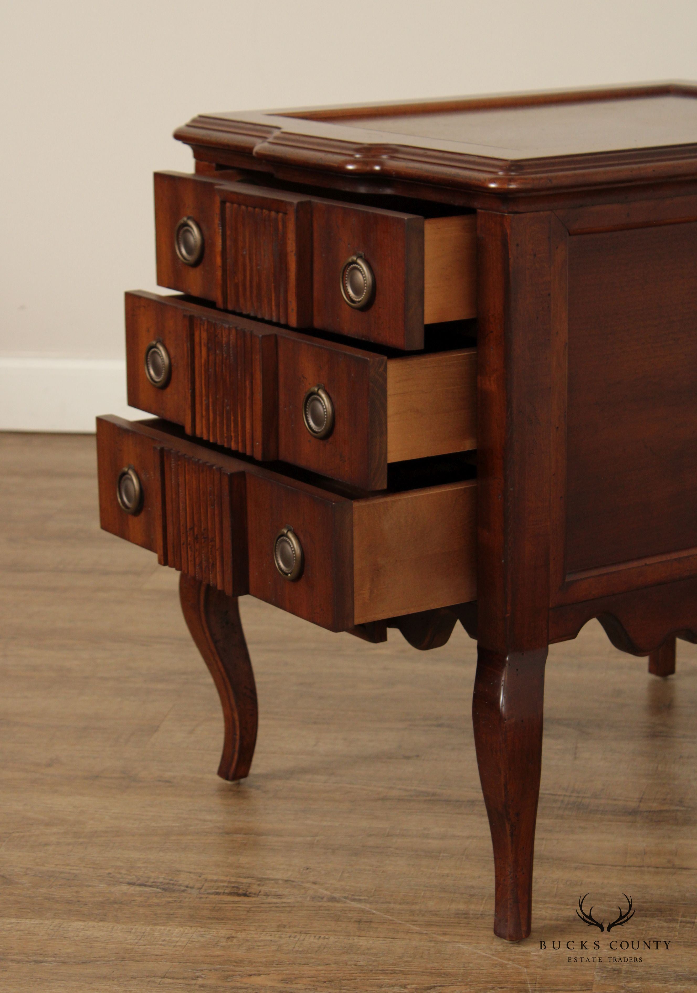 CTH Sherrill Occasional French Style Three Drawer Side Table