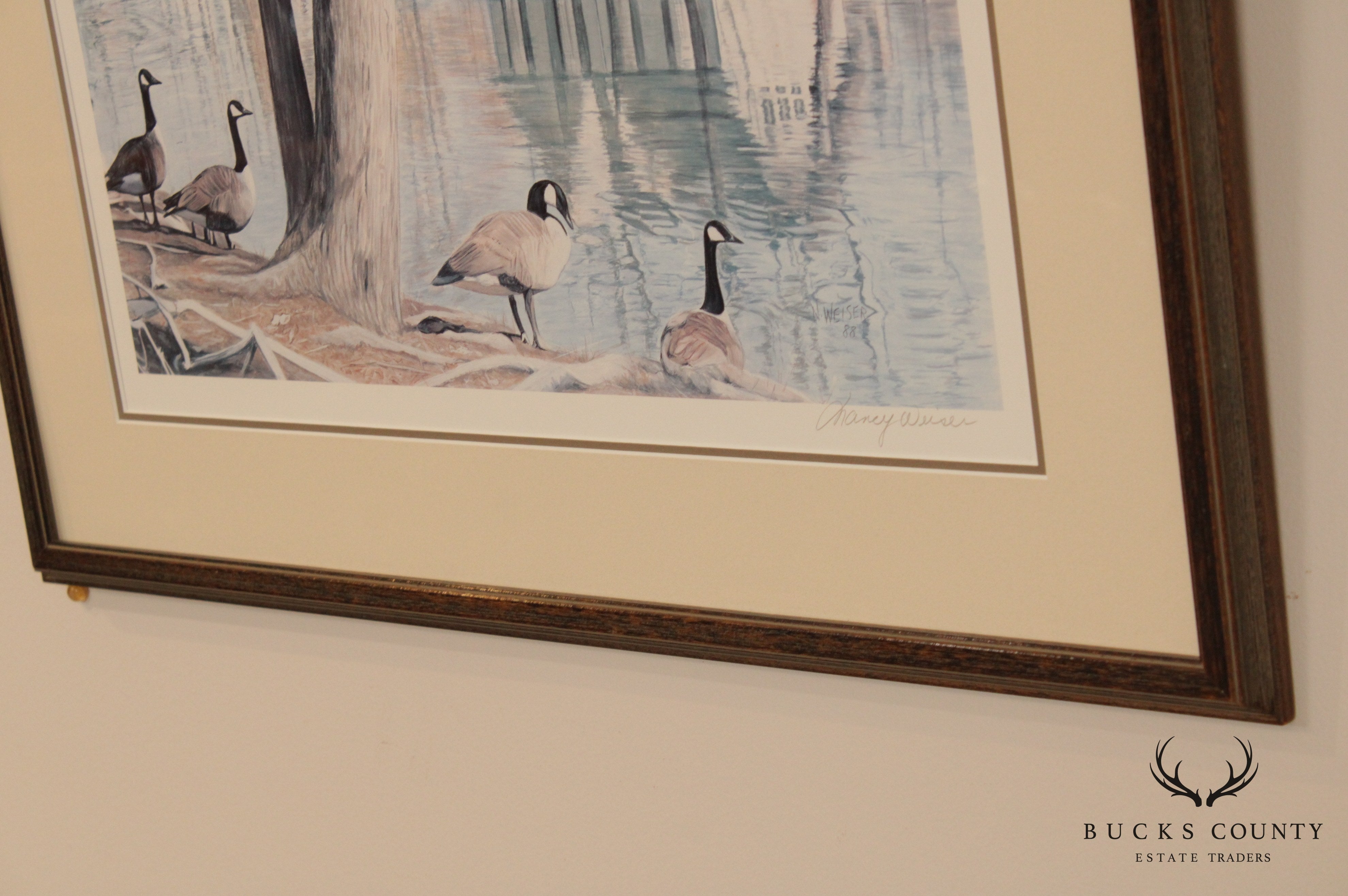 Nancy Weiser Pencil Signed Framed Print of Yardley Library