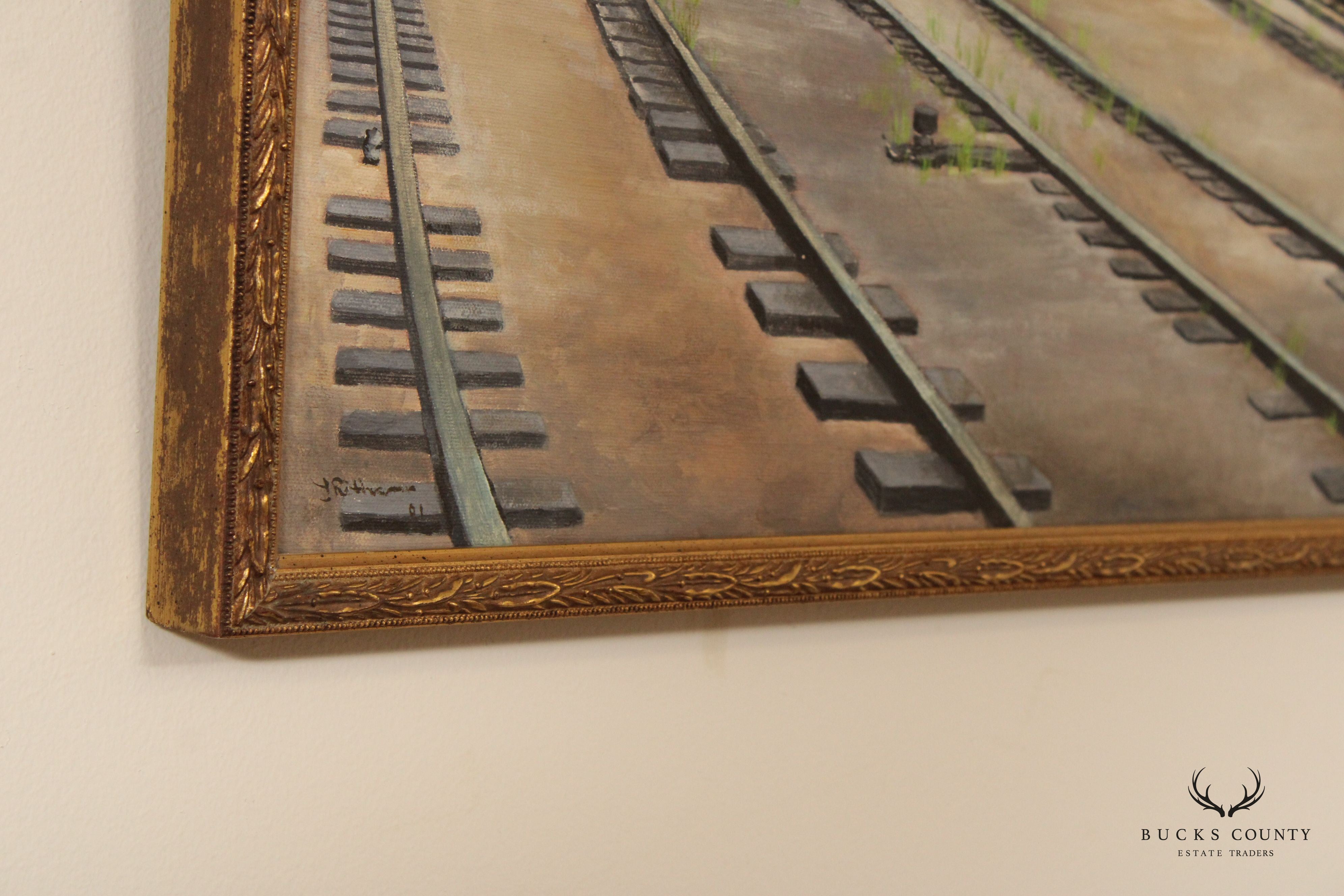 Jans Rithamer 'Depot' Original Oil Painting on Canvas