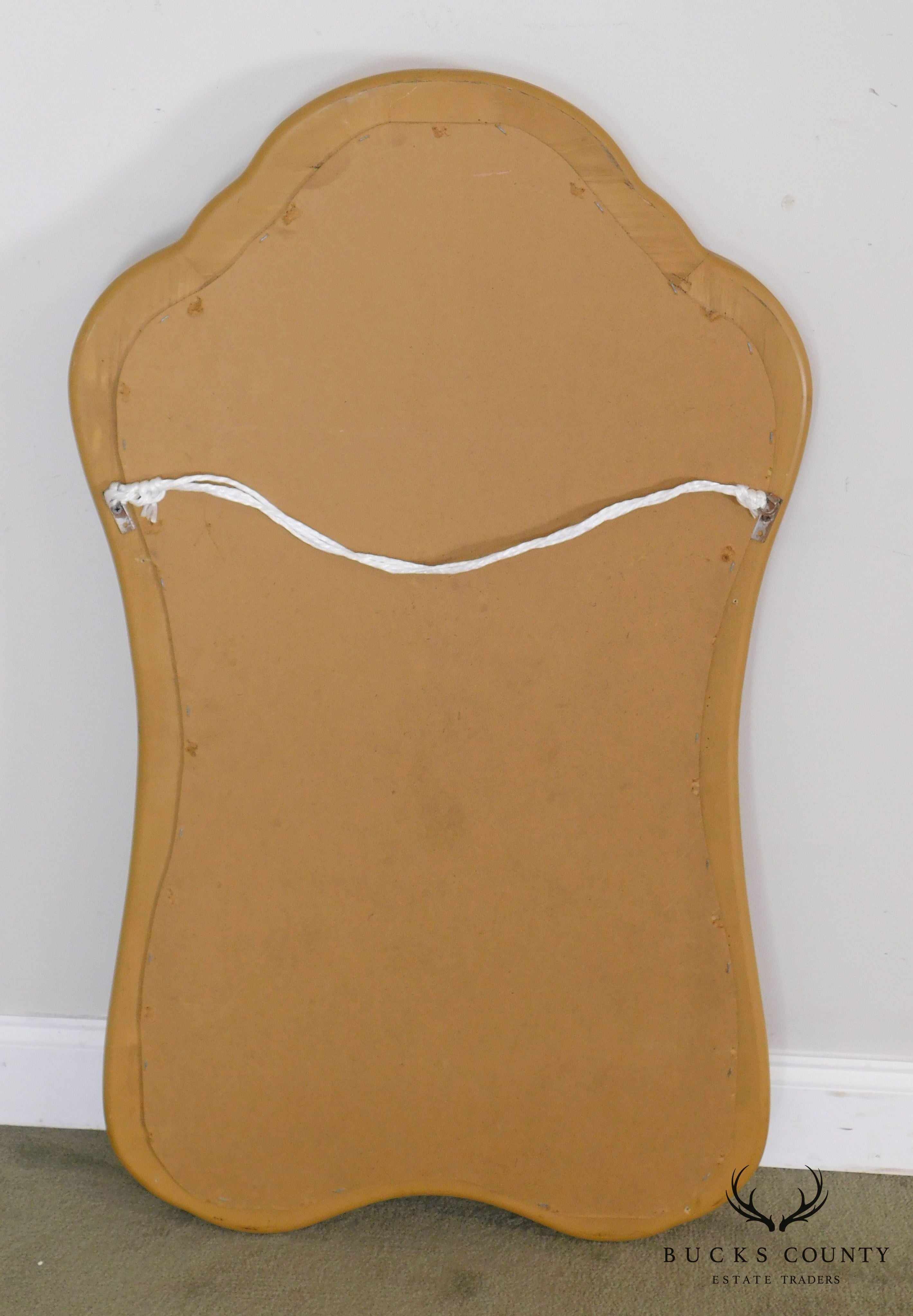 Provincial Style Scalloped Wood Frame Wall Mirror