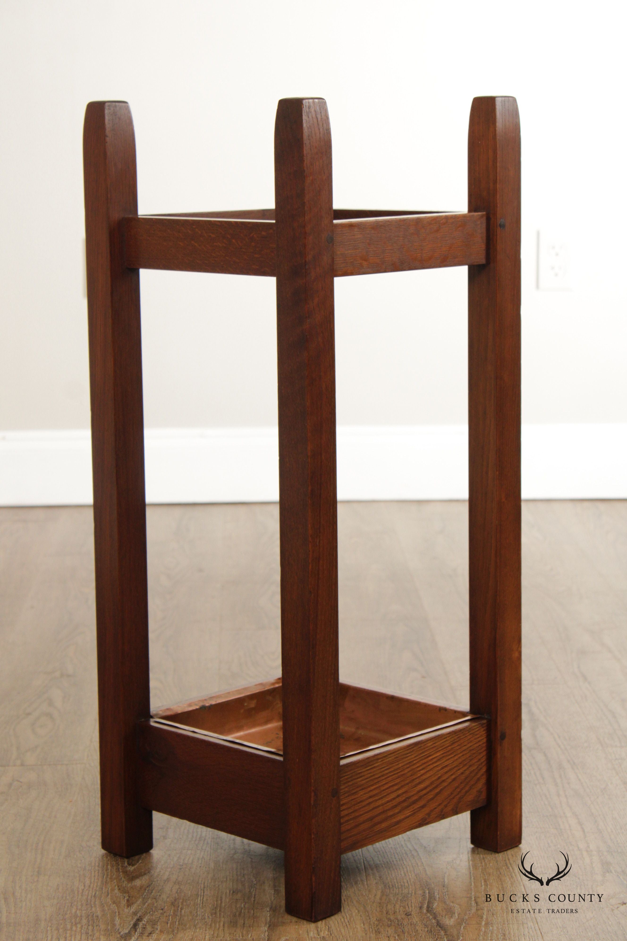 Custom Quality Mission Oak Umbrella Stand