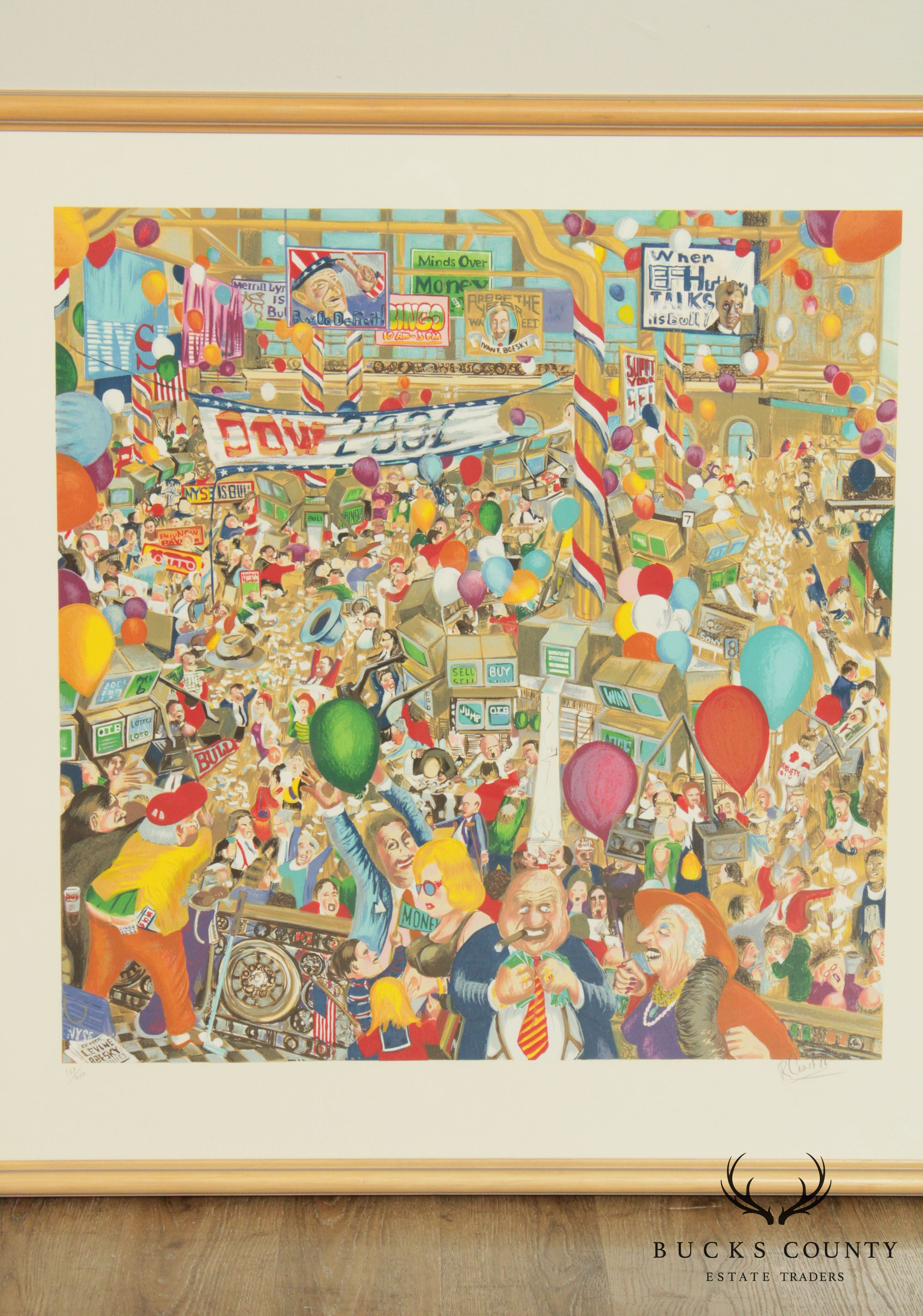 Robert Cenedella, "2001-A Stock Odyssey" Serigraph