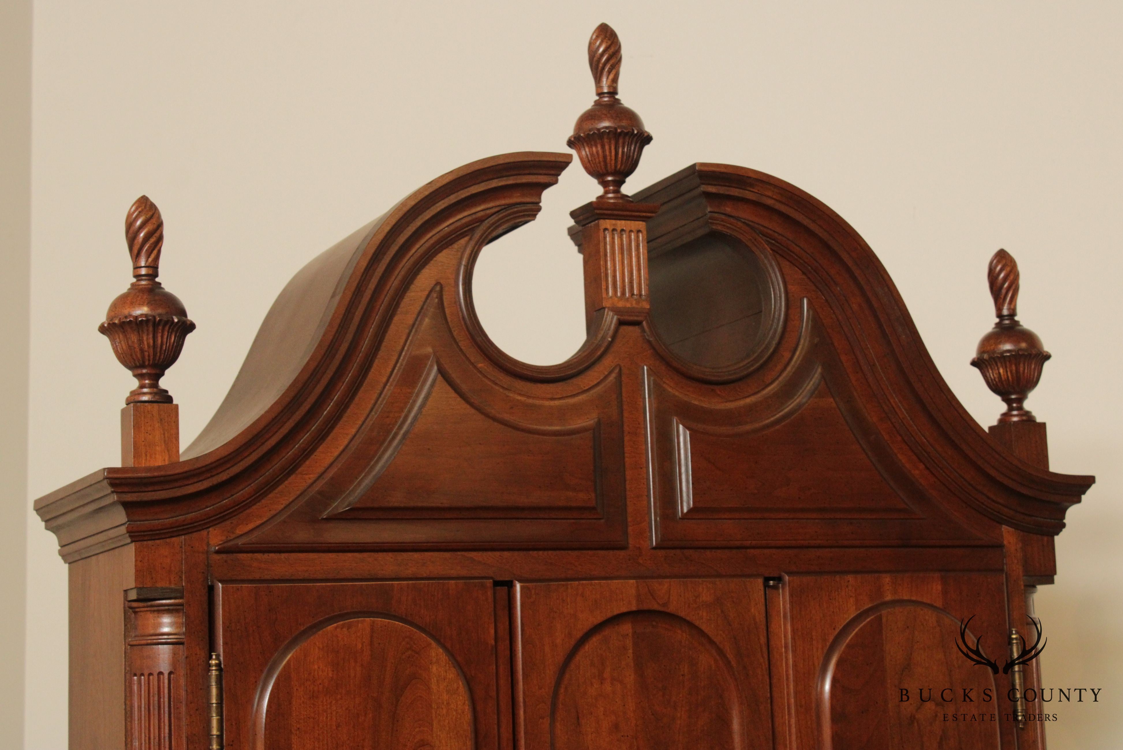 Maddox Chippendale Style Block Front Cherry Secretary Desk