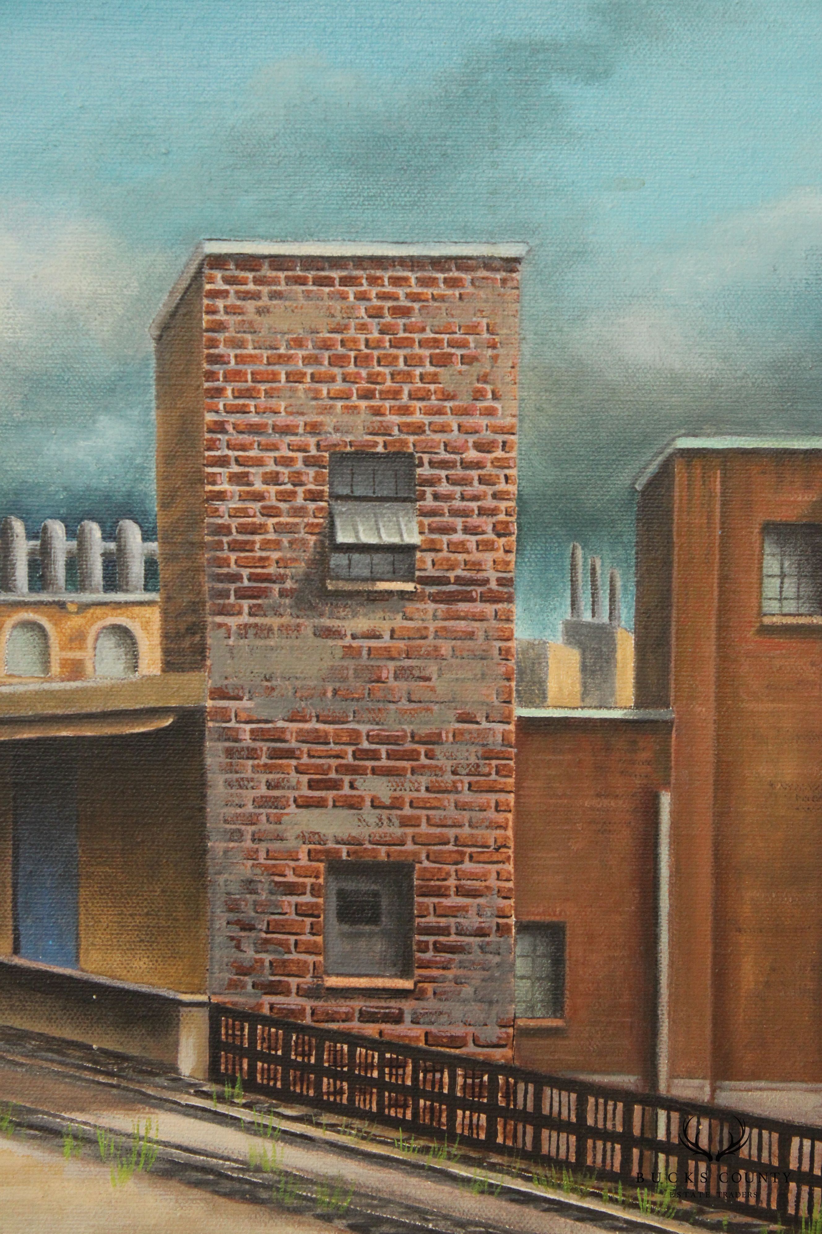 Jans Rithamer 'Depot' Original Oil Painting on Canvas
