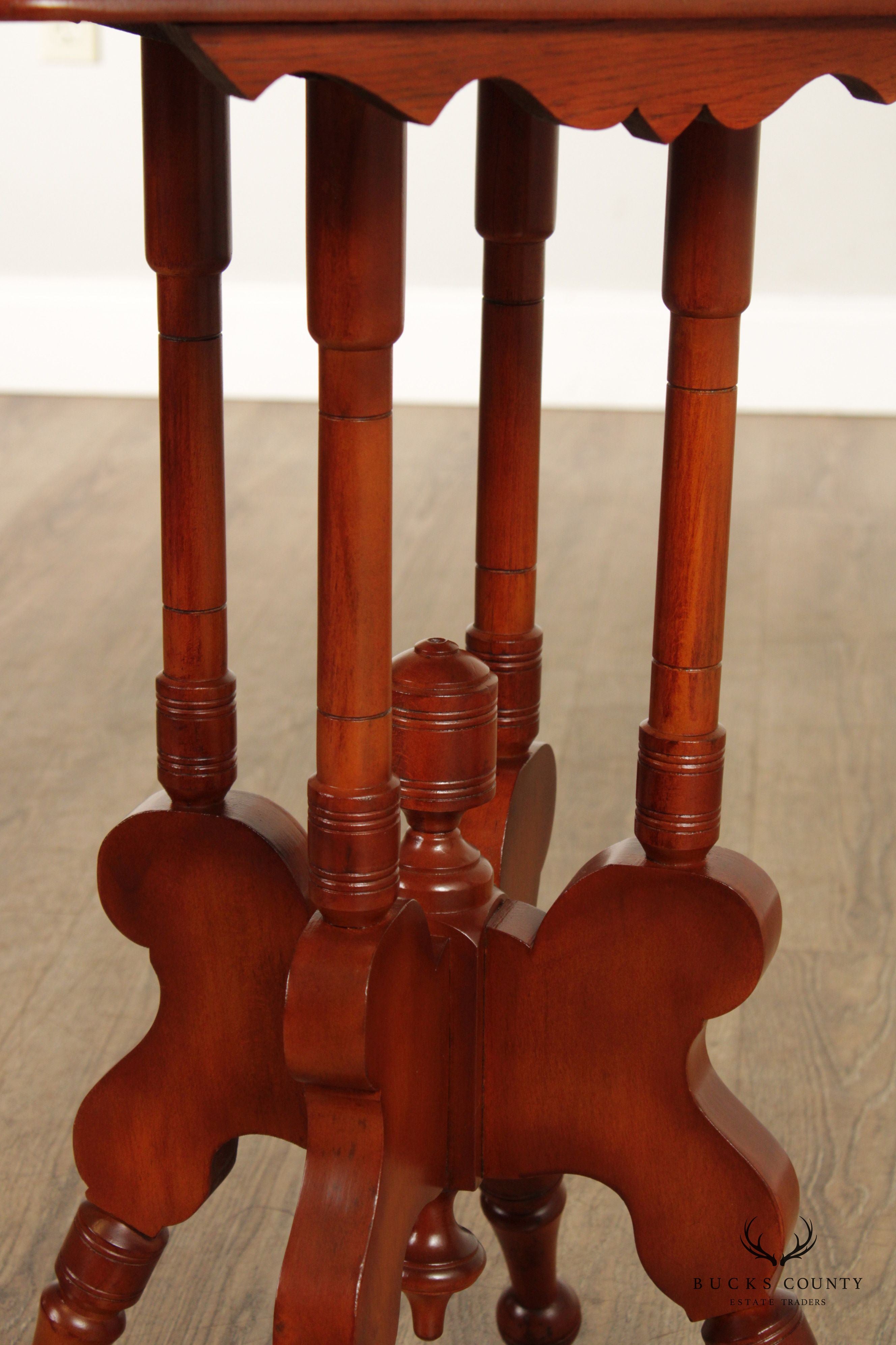 Antique Eastlake Victorian Pair of Carved Side Tables