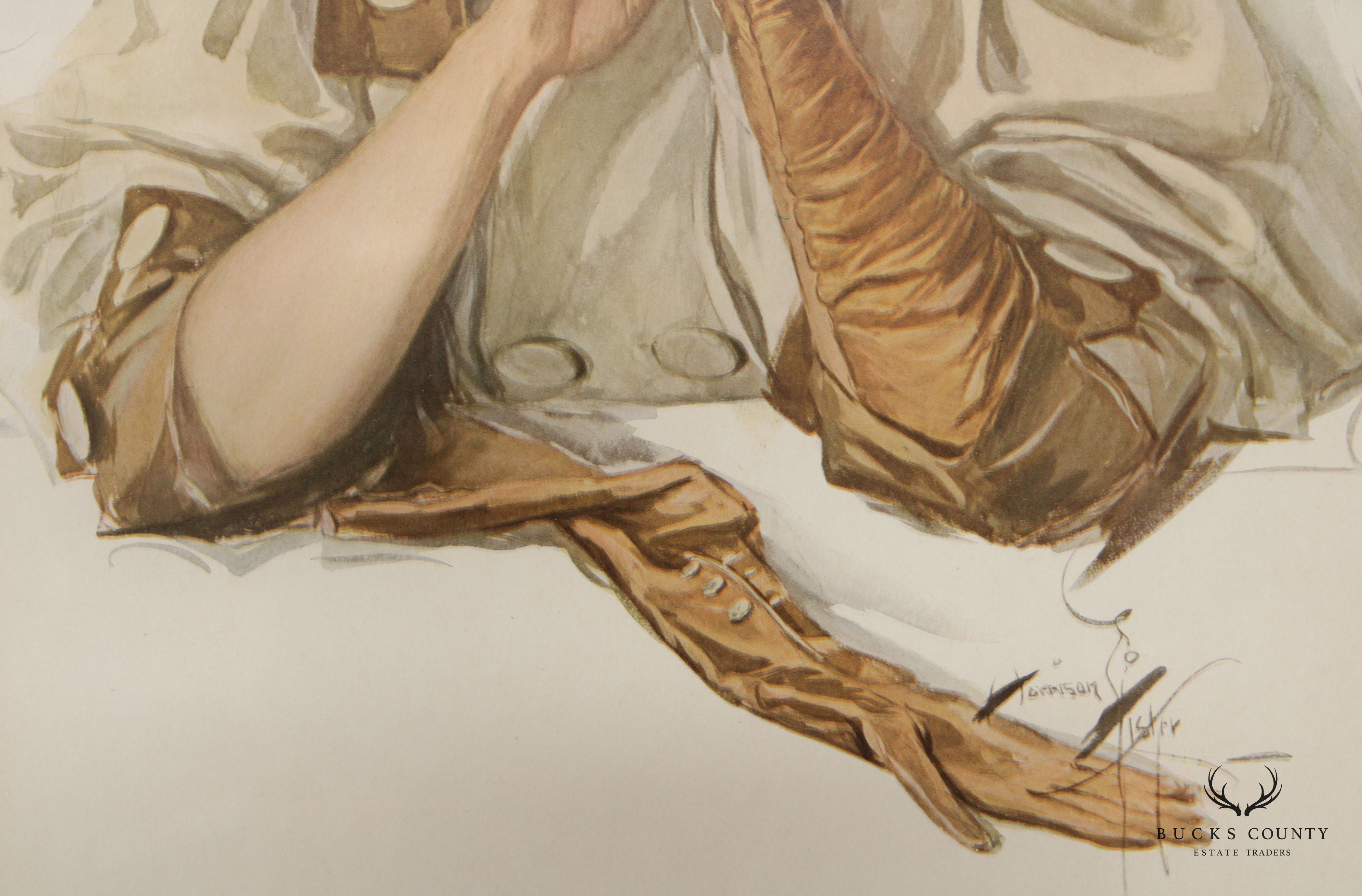 Harrison Fisher 'Ready for a Spin' Illustration Art Print