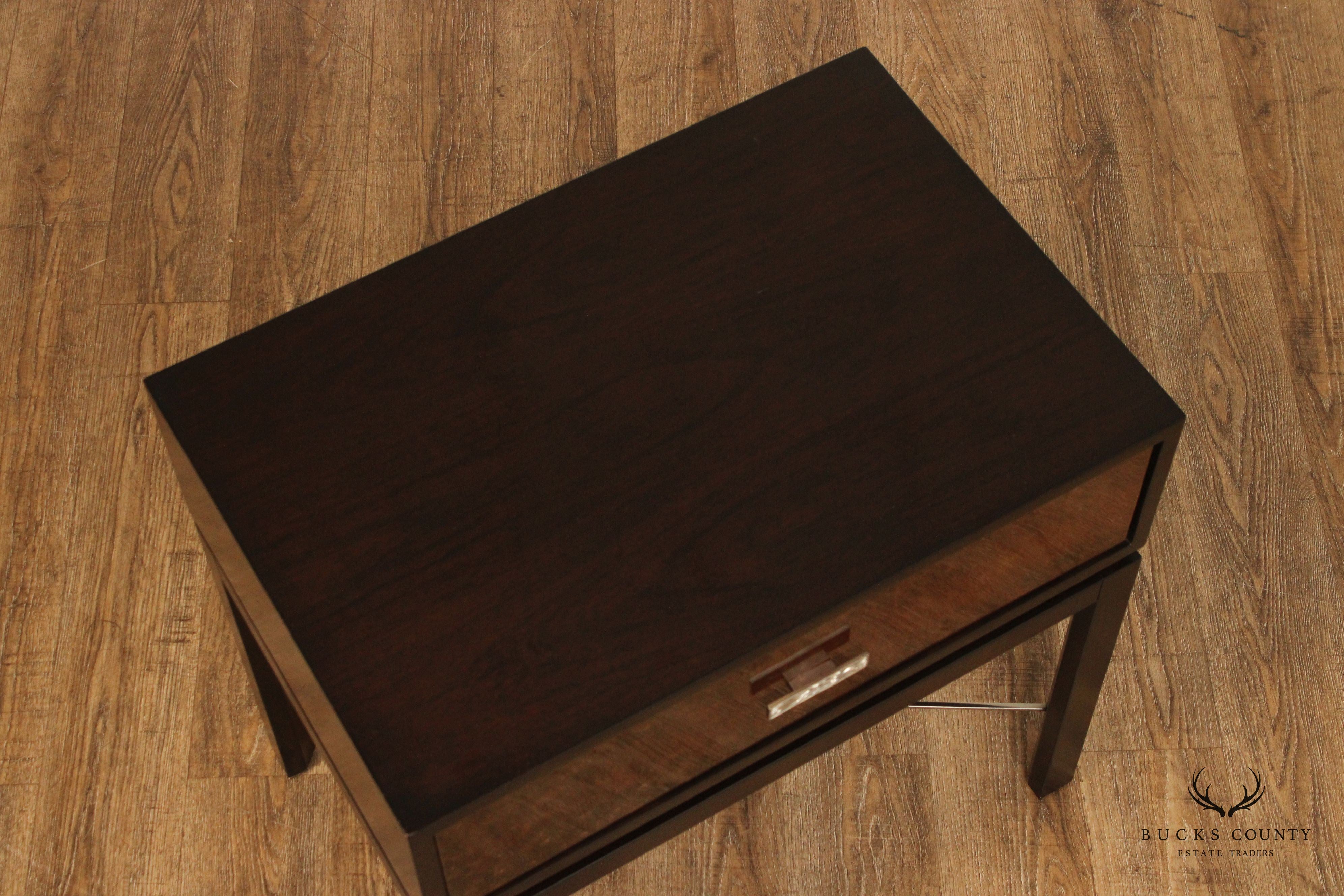 Theodore Alexander Contemporary 'Gold Leaf' One-Drawer Side Table