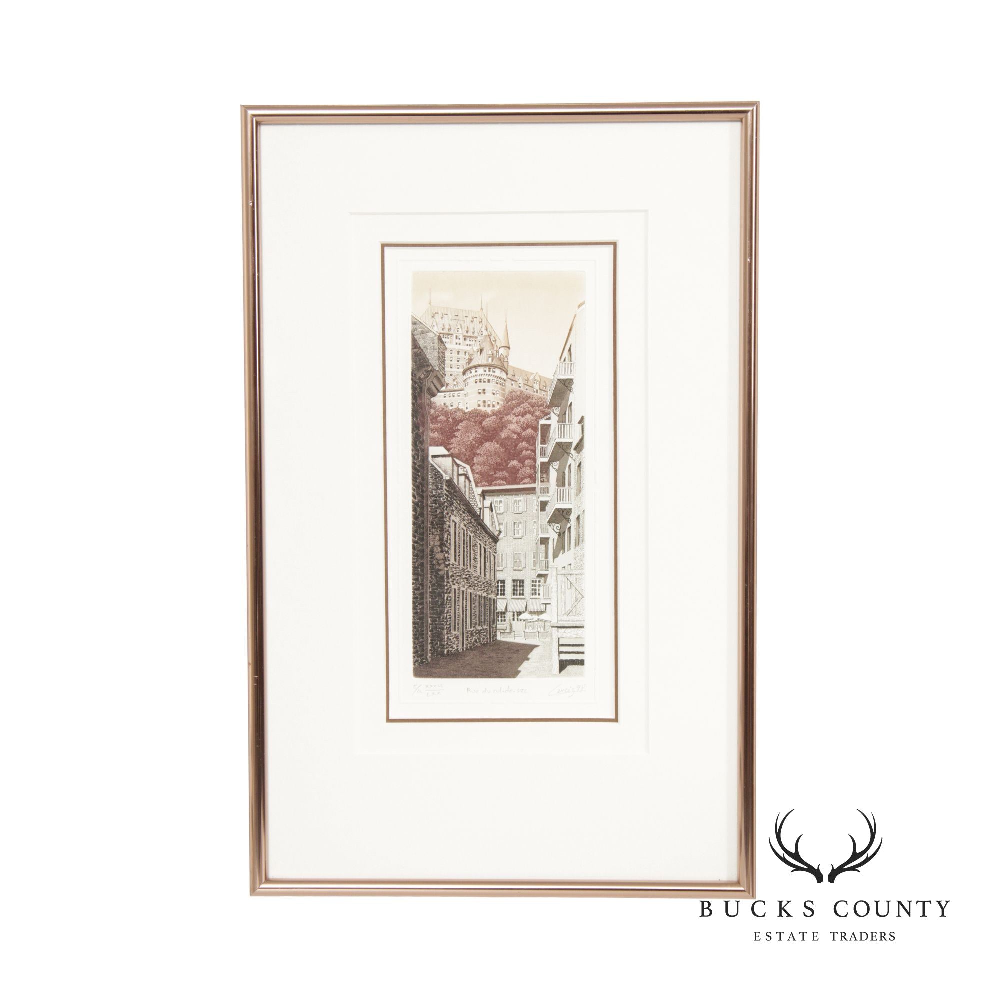 Jean Cencig 'Rue Du Cul-De-Sac' Framed Artist Proof Print