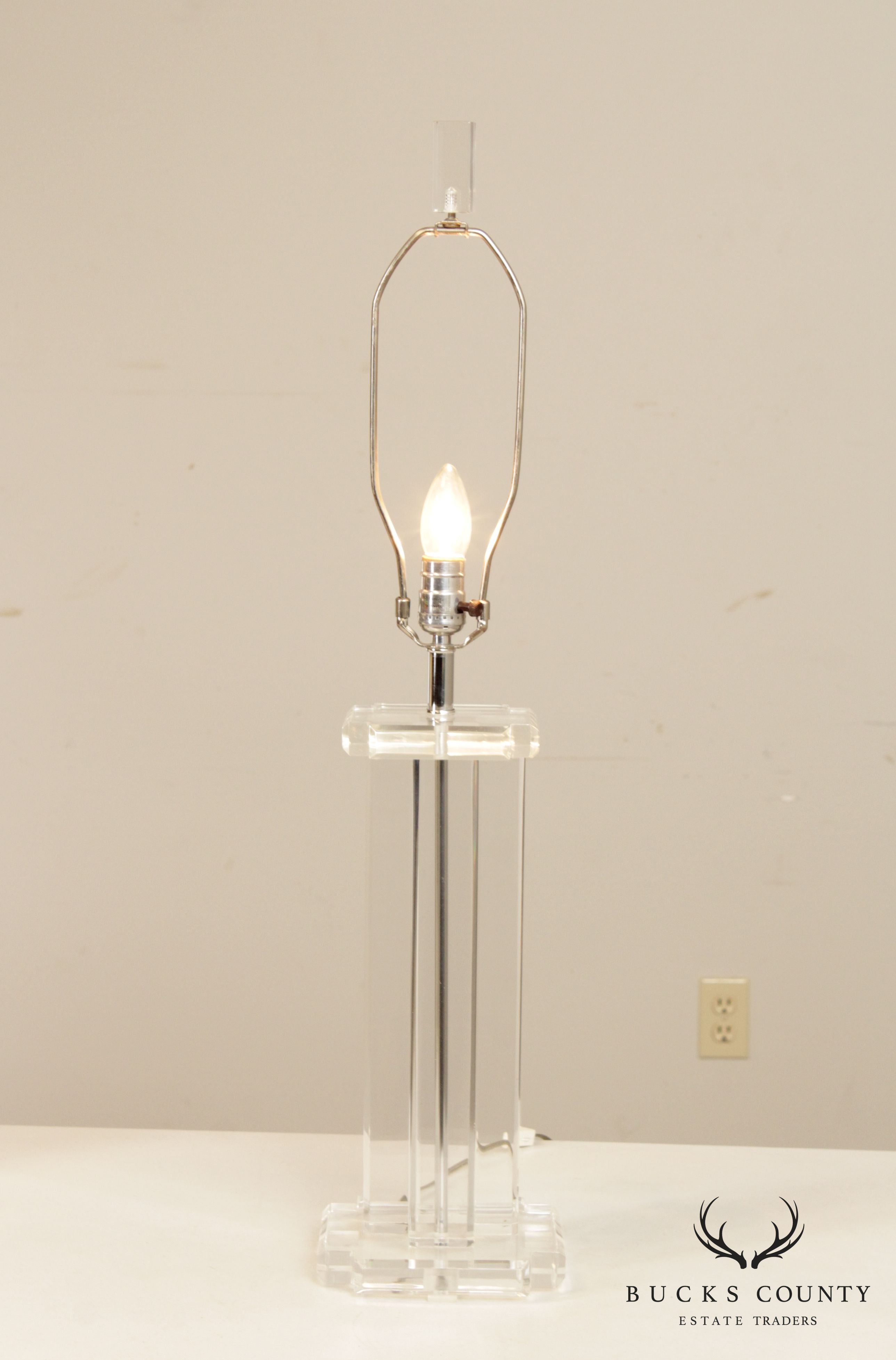 Clearlite by Bauer Vintage Acrylic Table Lamp