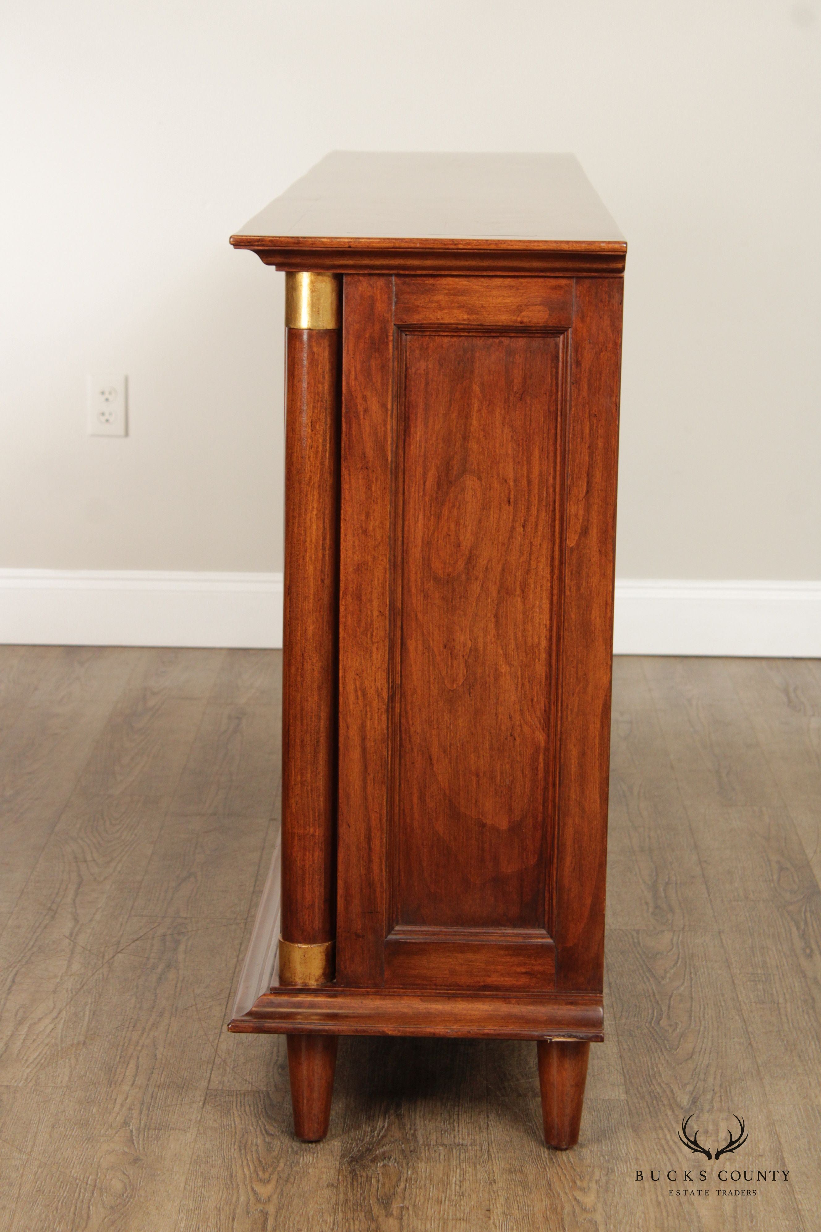 Exceptional Neoclassical Style Mirrored Door Fruitwood Sideboard