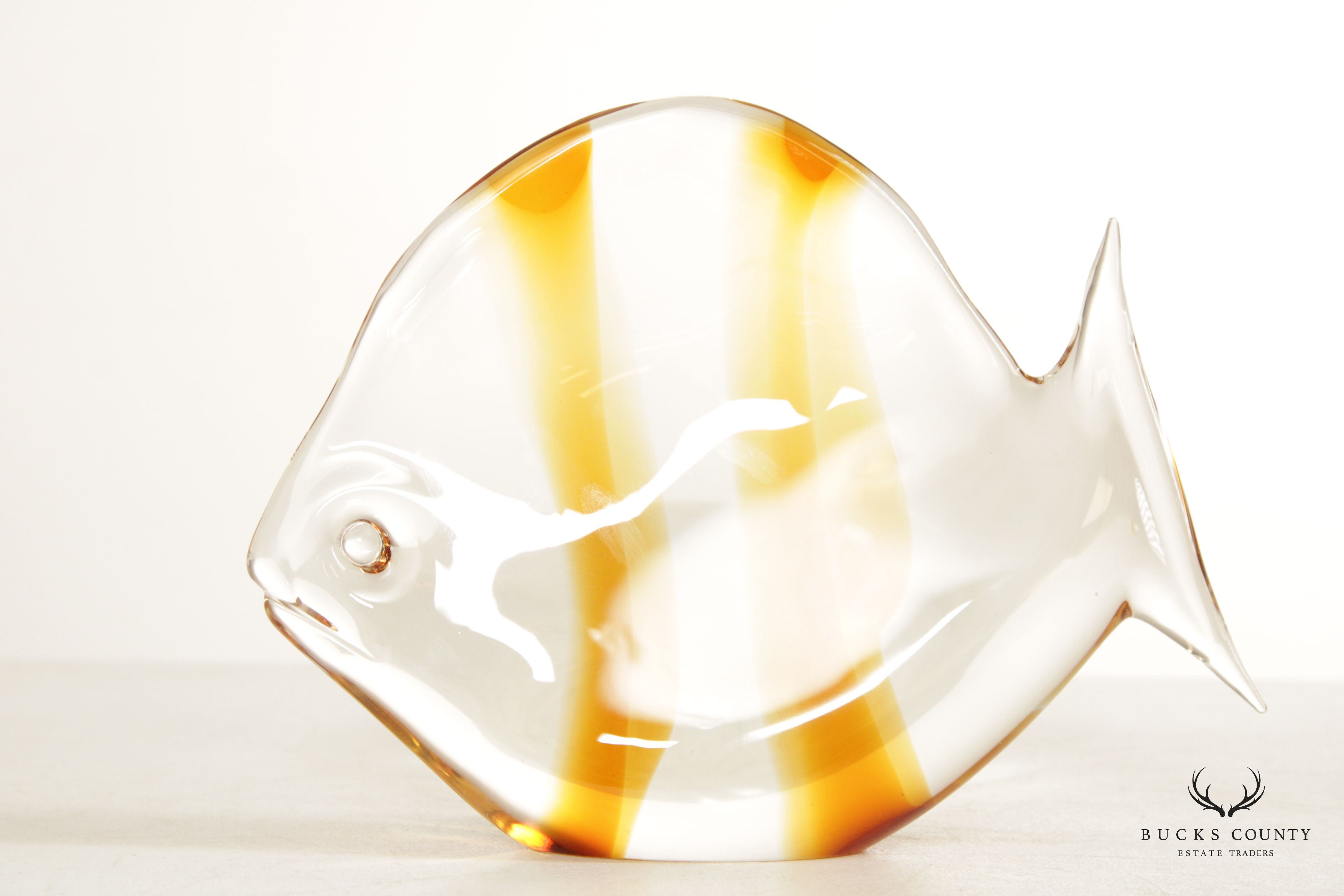 Murano Style Glass Butterfly Fish