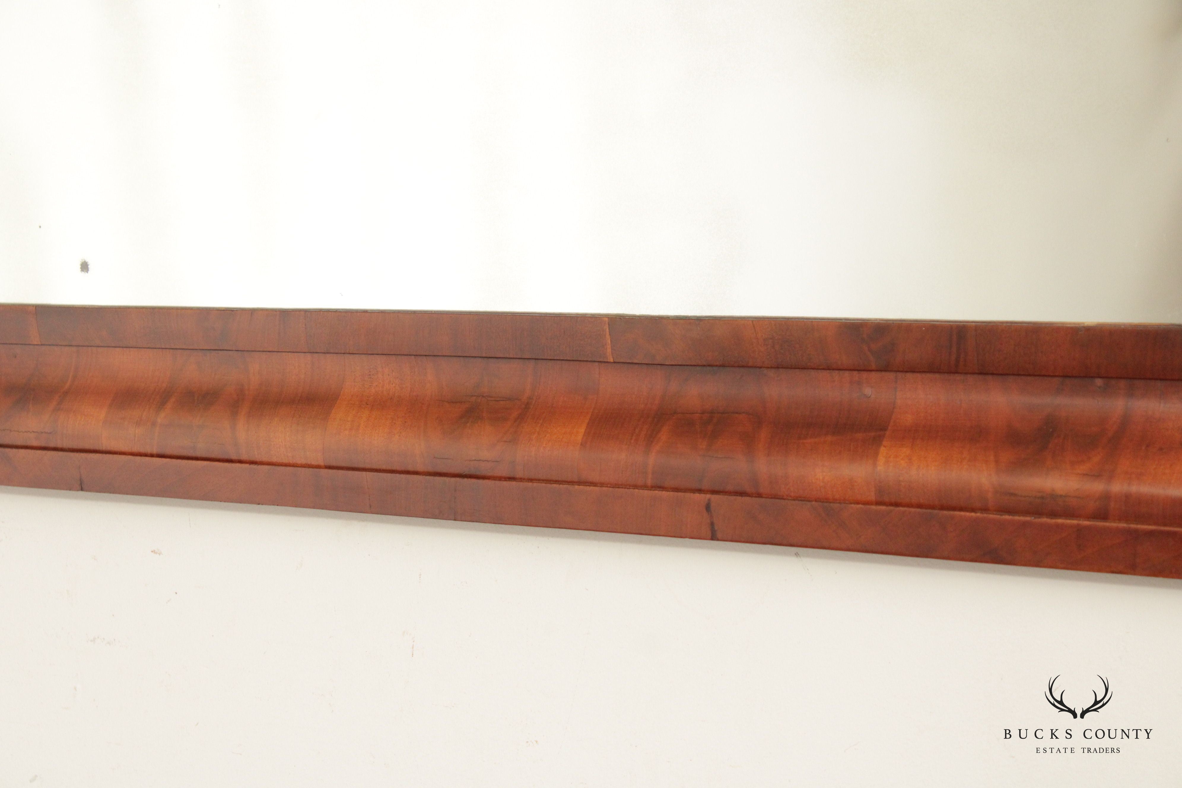 American Empire Mahogany Ogee Over-Mantel Mirror