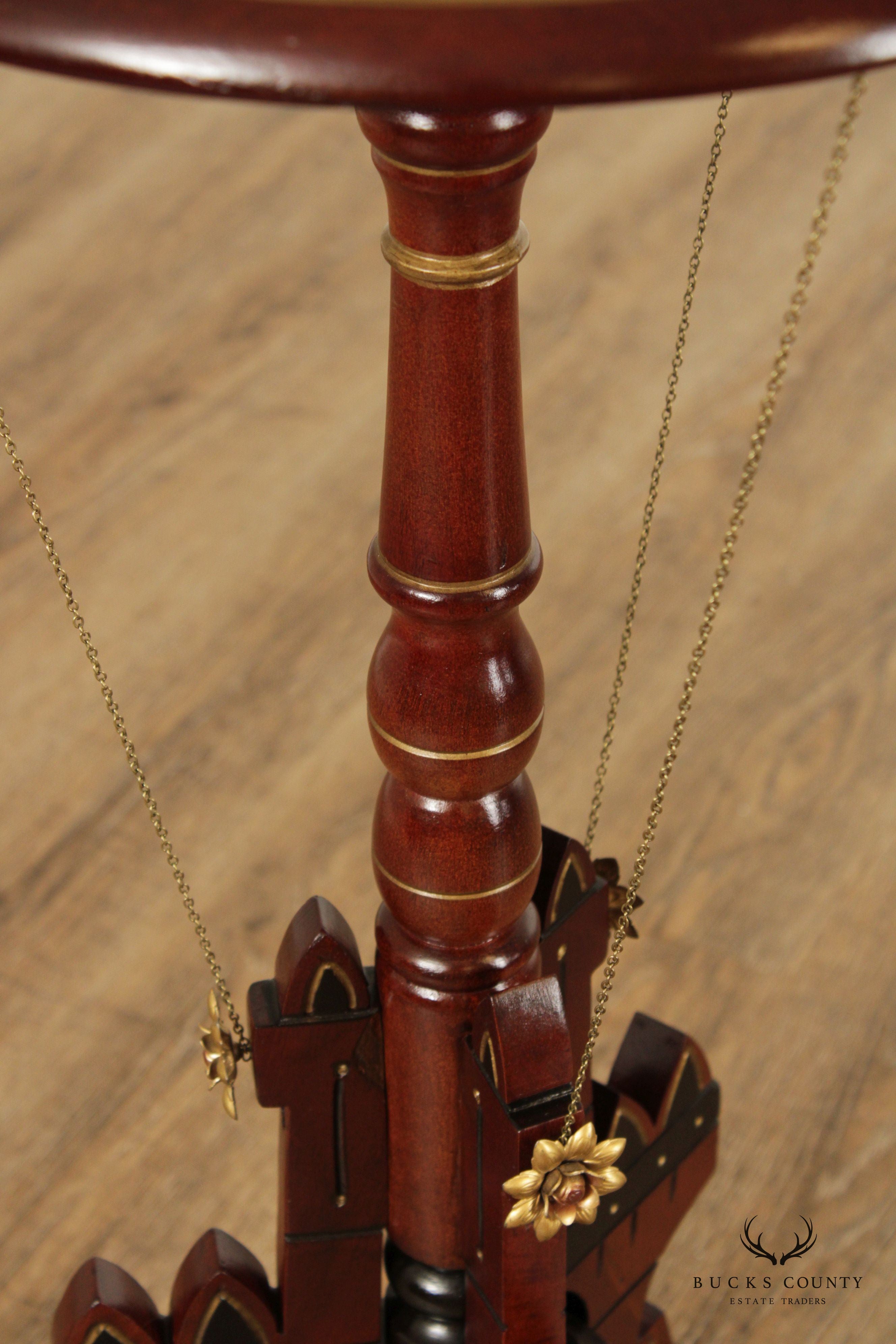 Eastlake Victorian Carved Mahogany Pedestal Plant Stand