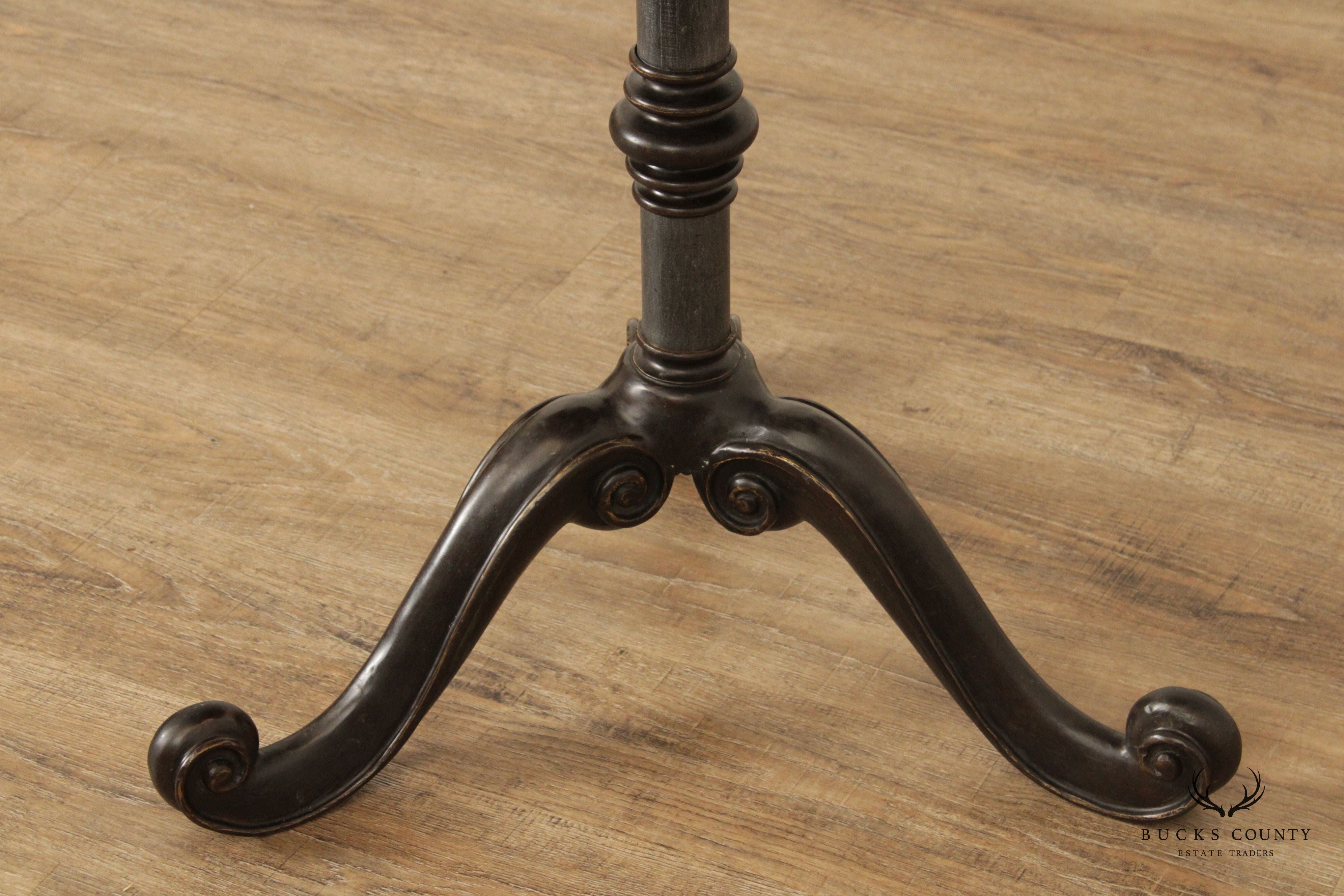 Classical Style Round Mosaic Top Bronze Side Table