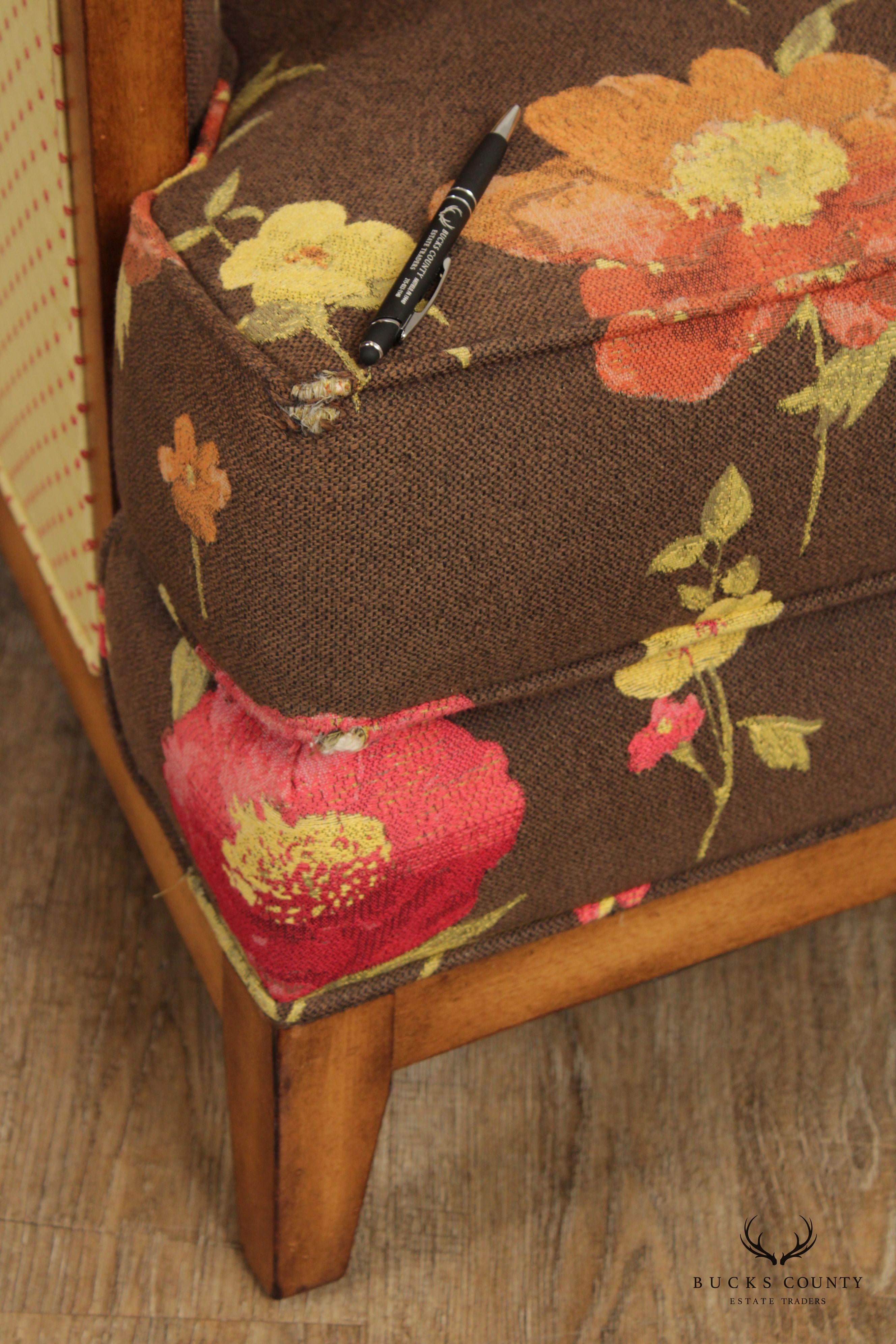 Wesley Hall Pair of Custom Upholstered Lounge Chairs