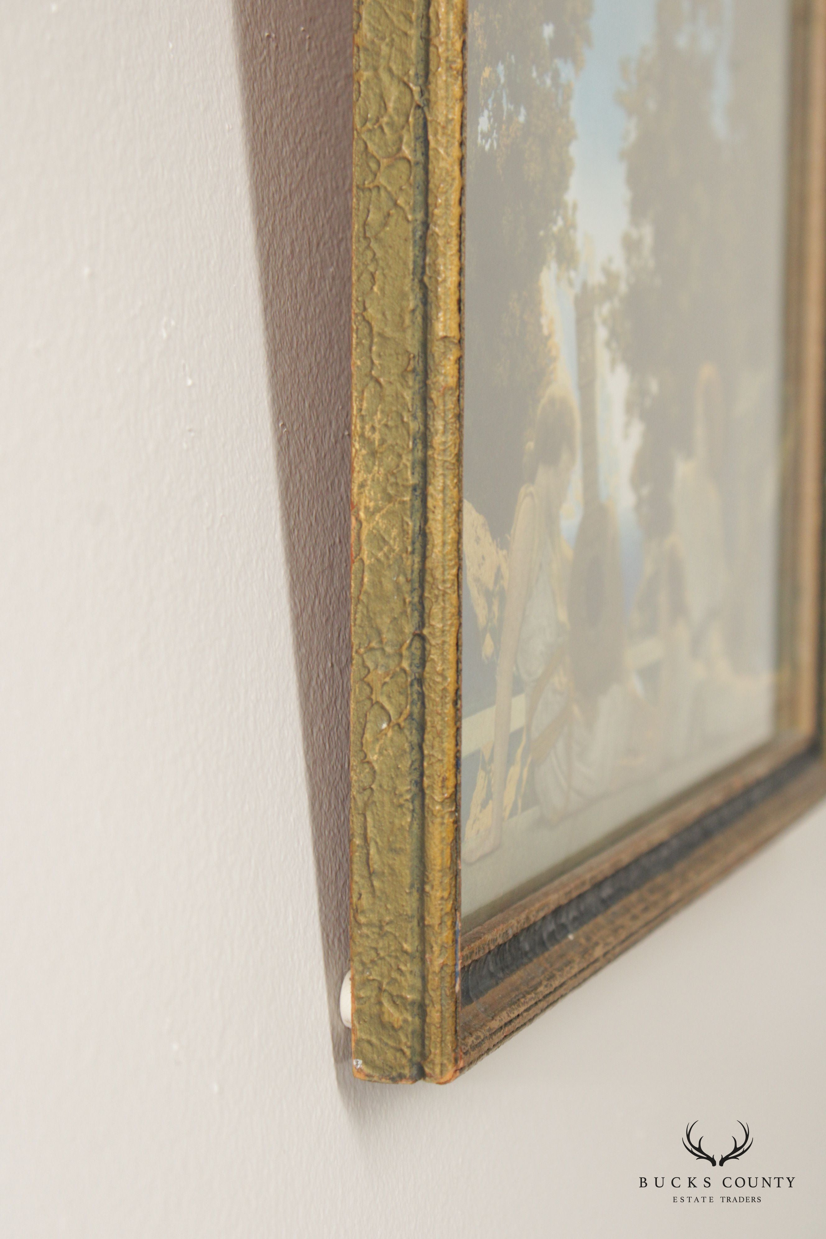 Maxfield Parrish Arts & Crafts Framed 'The Lute Players' Print