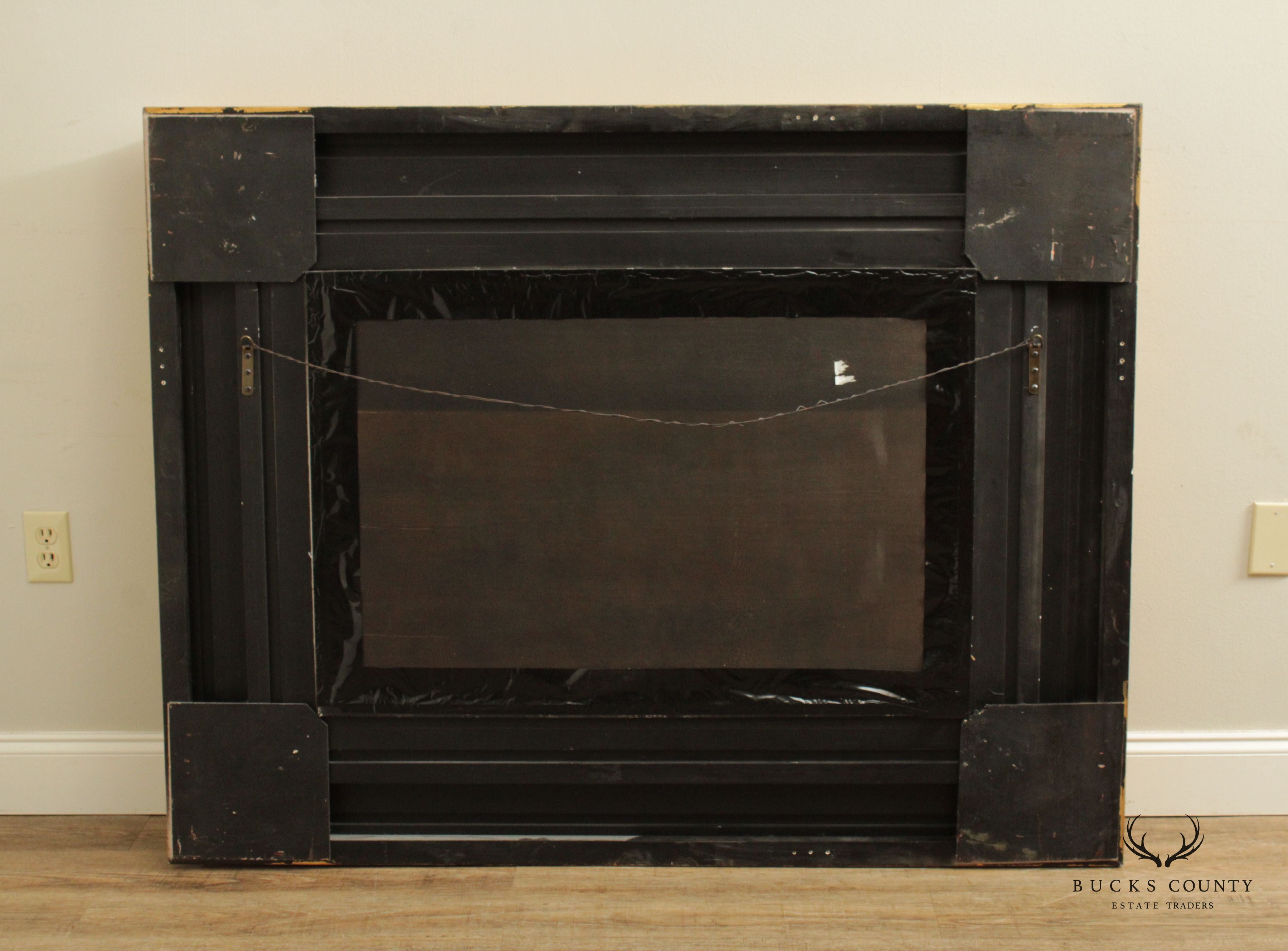 Quality Carved Gold Framed Large Beveled Wall Mirror