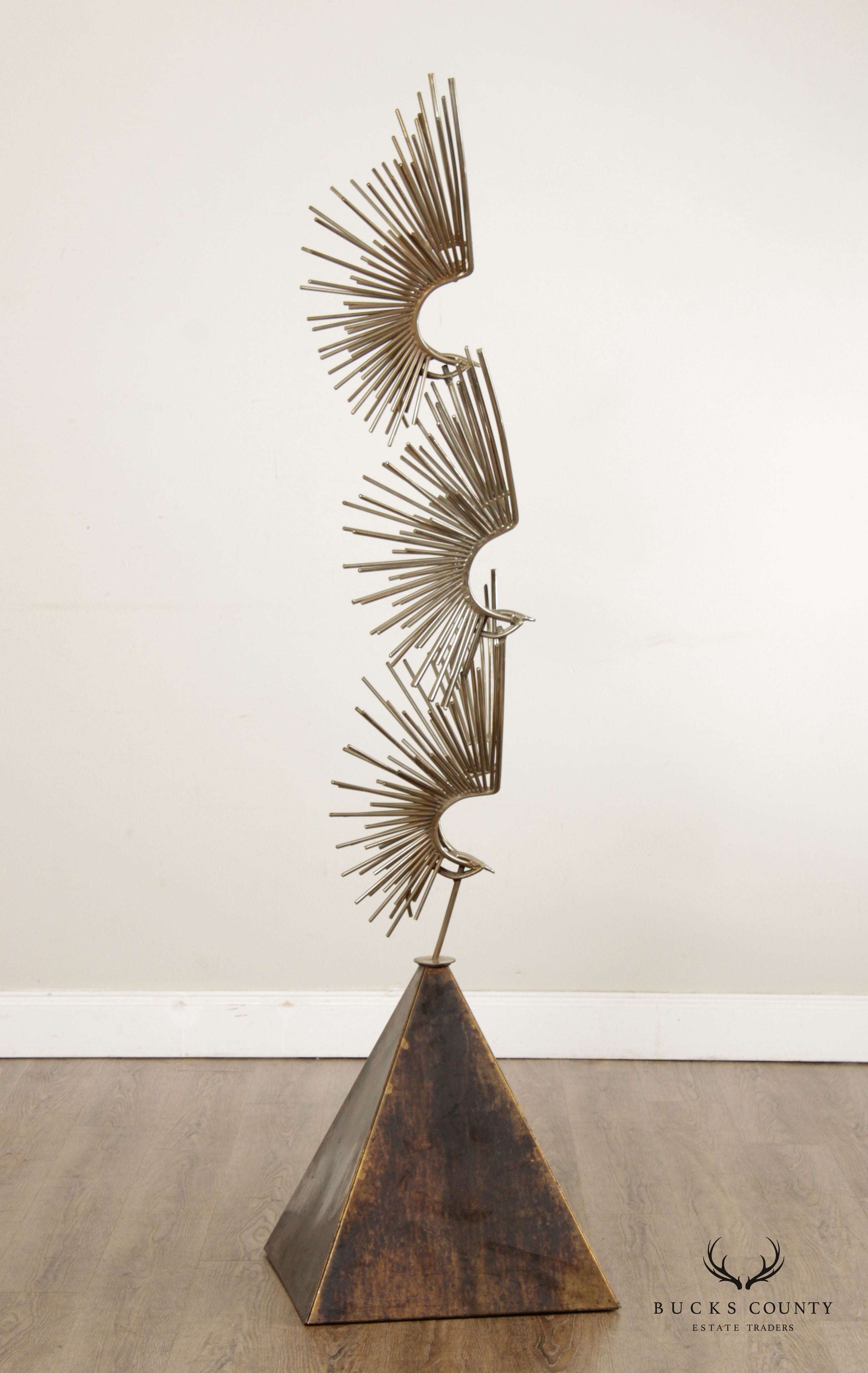 Curtis Jere Modern 'Birds in Flight' Metal Sculpture