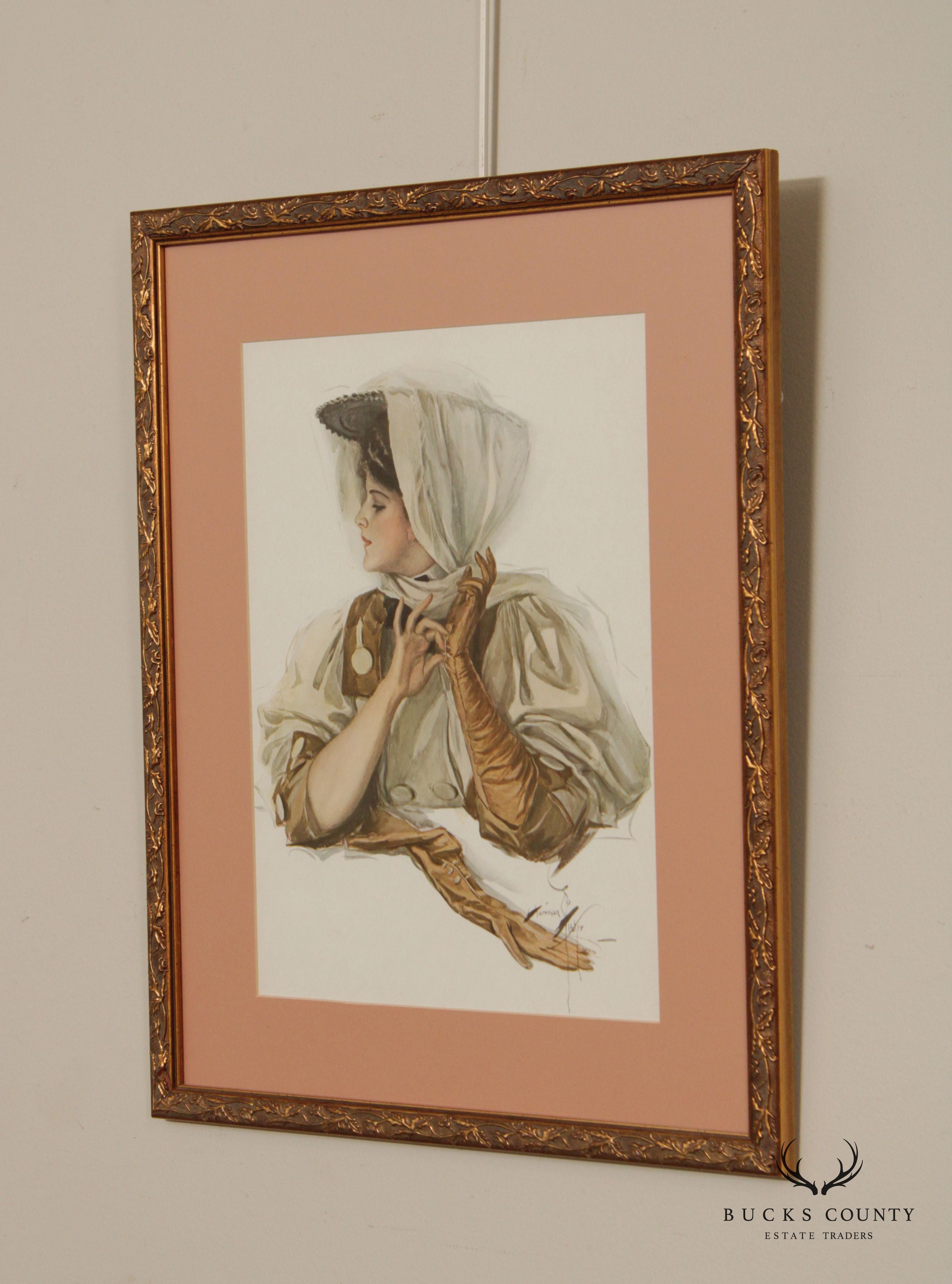 Harrison Fisher 'Ready for a Spin' Illustration Art Print