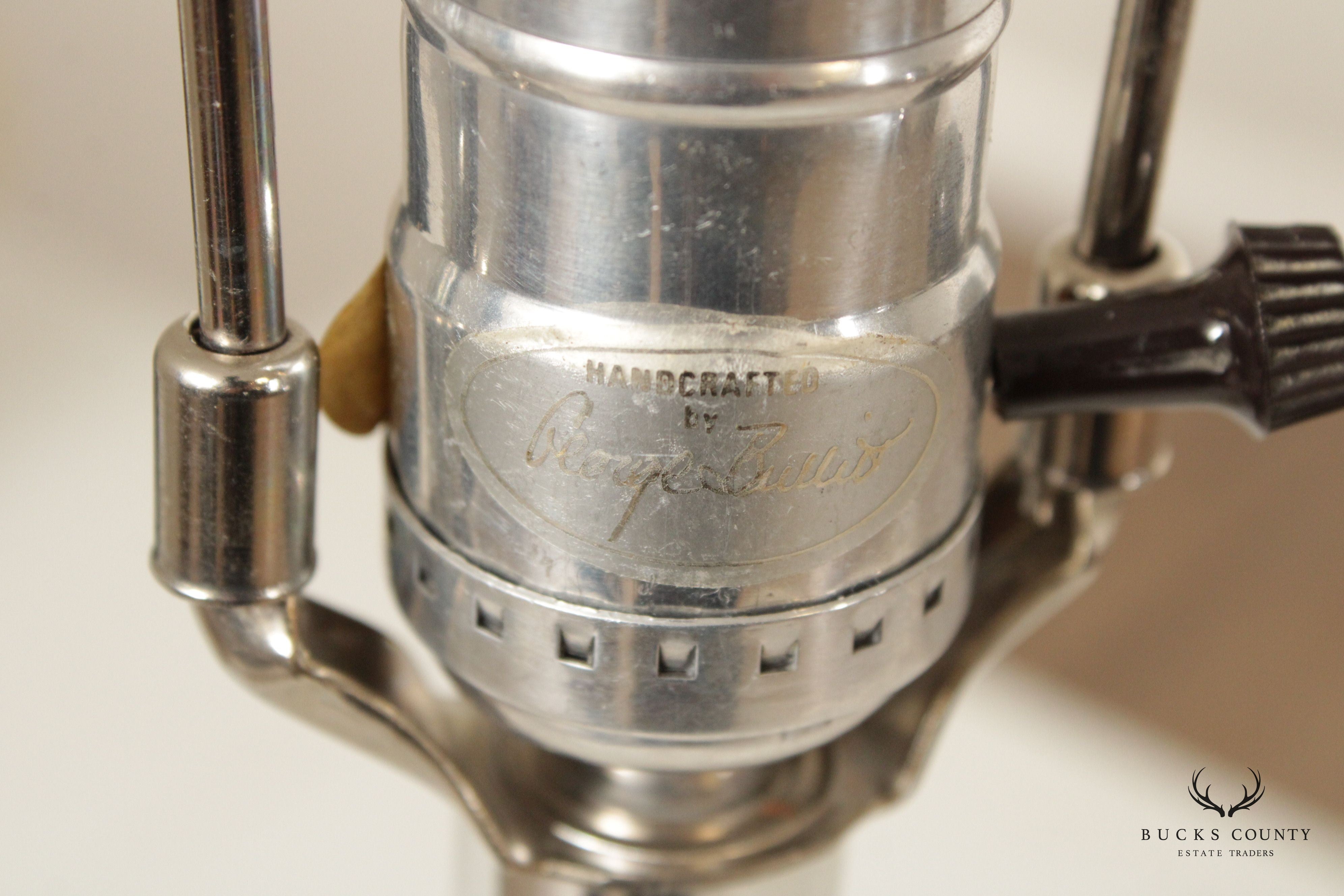 George Bullio Post Modern Chrome and Lucite Table Lamp