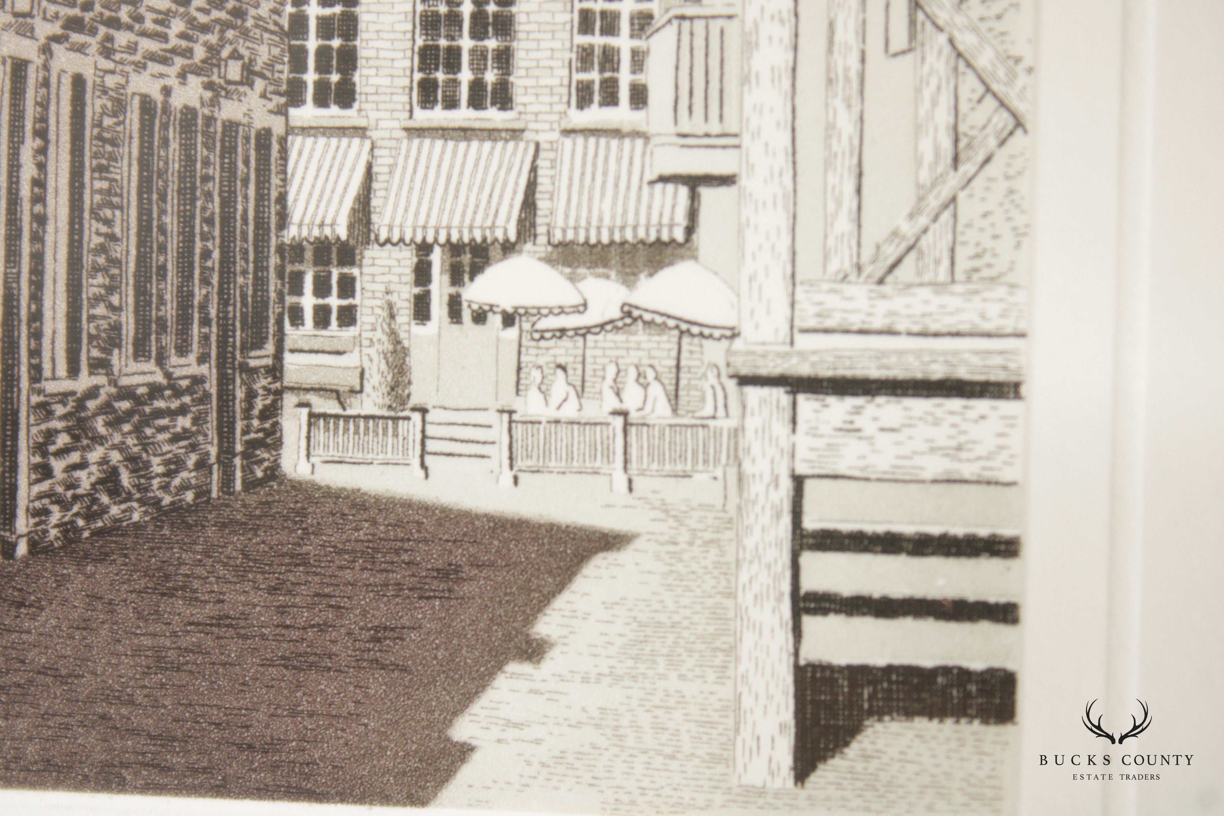 Jean Cencig 'Rue Du Cul-De-Sac' Framed Artist Proof Print