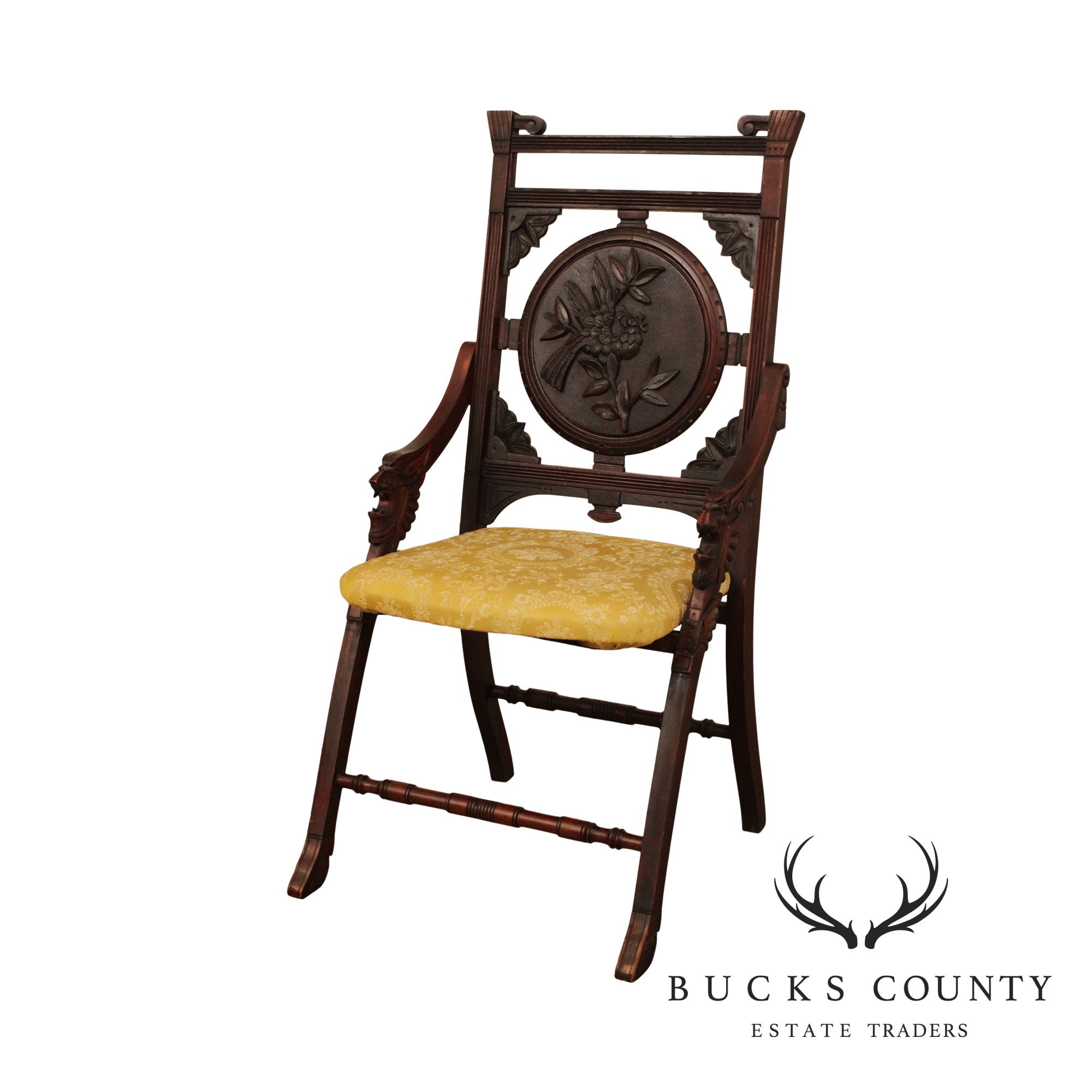 Antique Victorian Carved Armchair