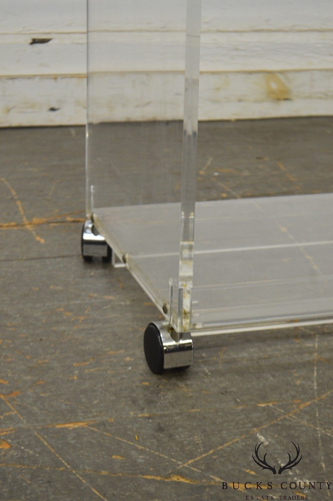 Mid Century Modern Lucite 3 Tier Serving Cart