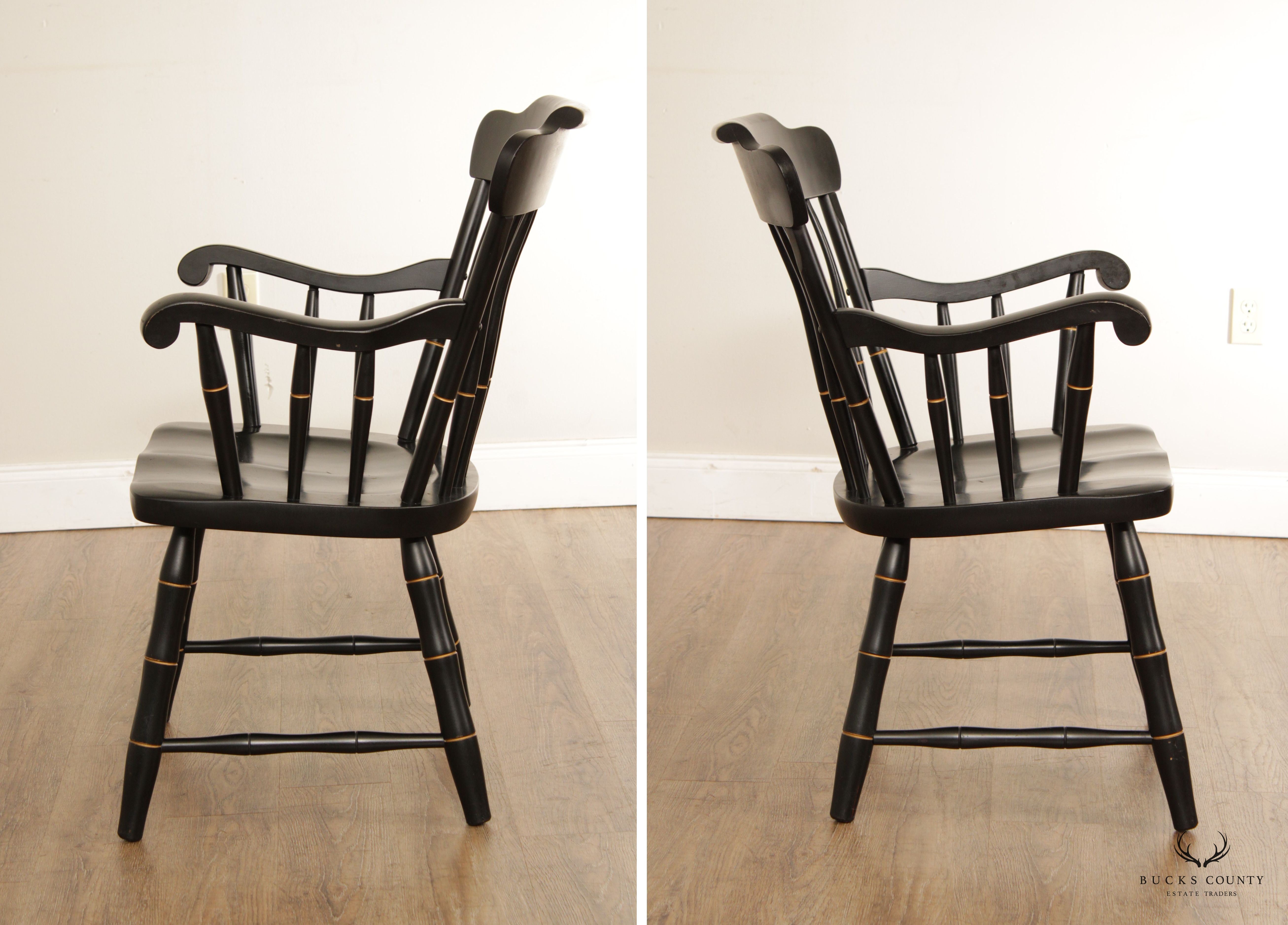 Moravian Seminary For Girls Black Painted Windsor Armchair