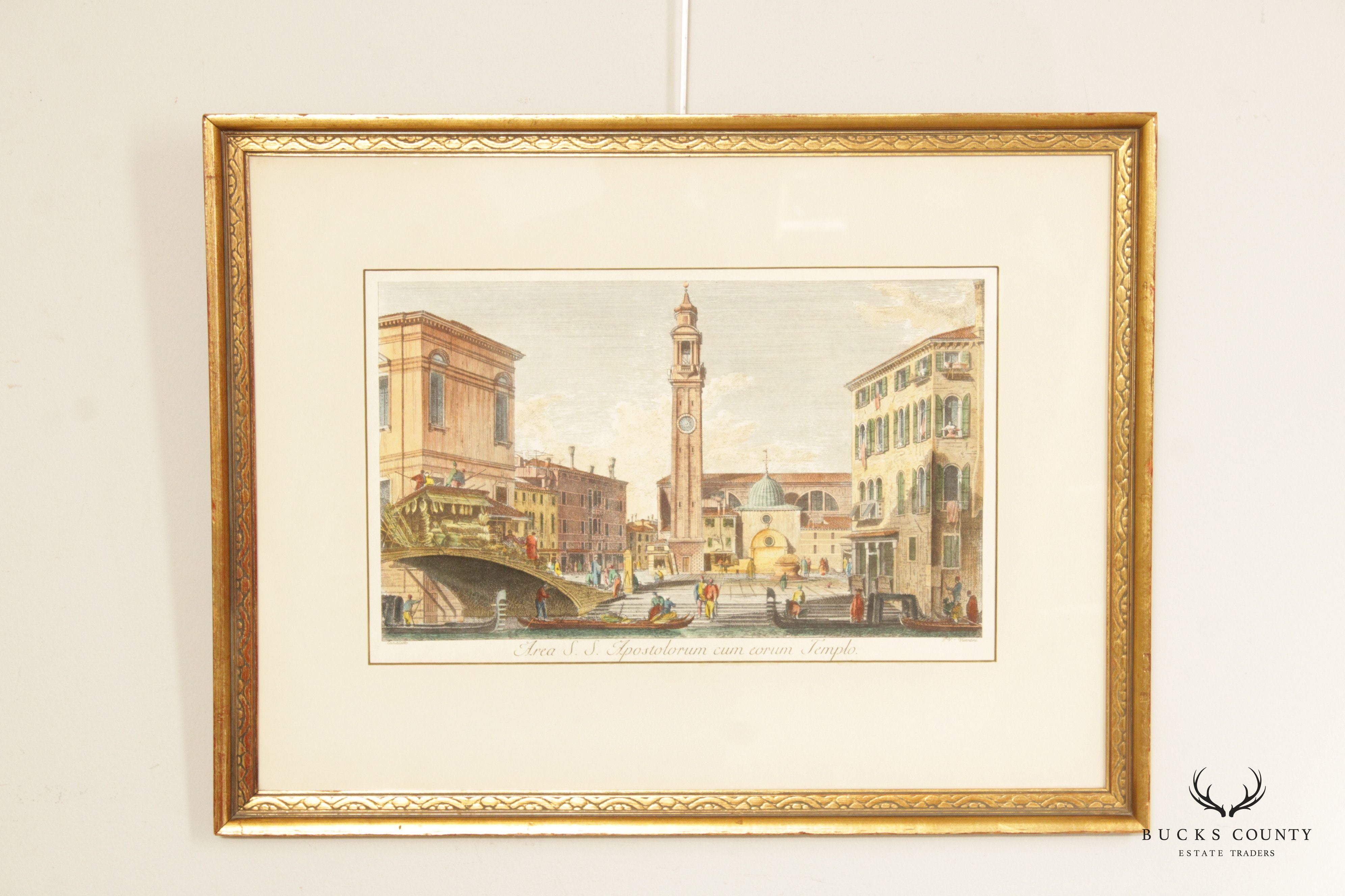 Italian Venetian 'View of Campo Dei Santi Apostoli' Art Print, After Canaletto