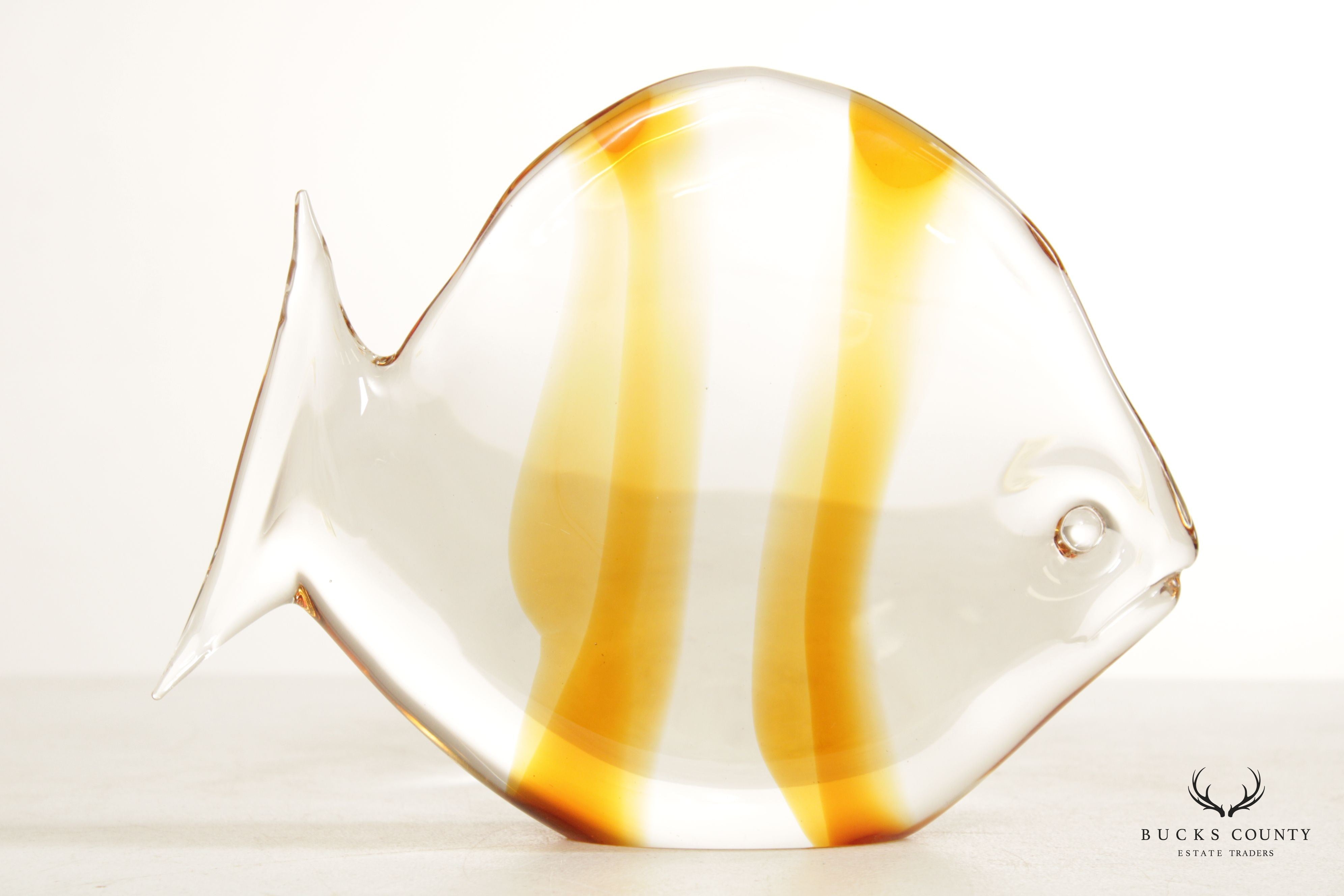 Murano Style Glass Butterfly Fish