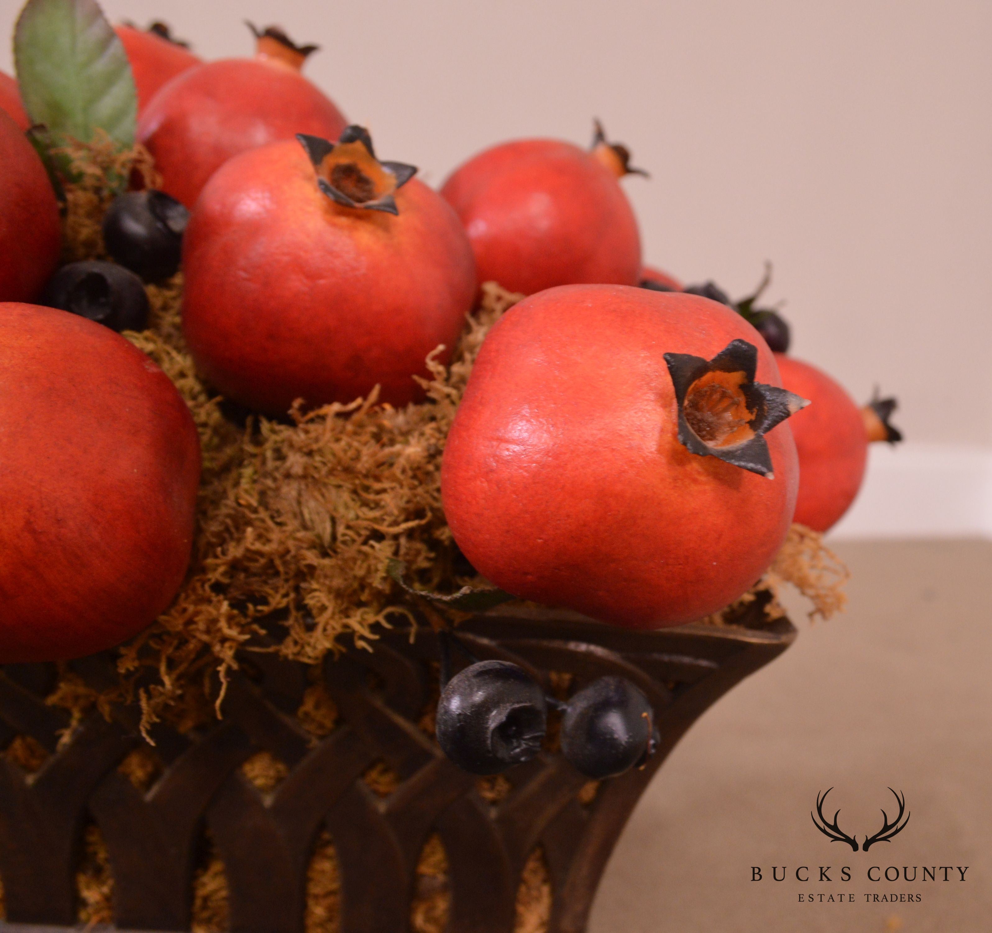 Decorative Pomegranate Basket Centerpiece