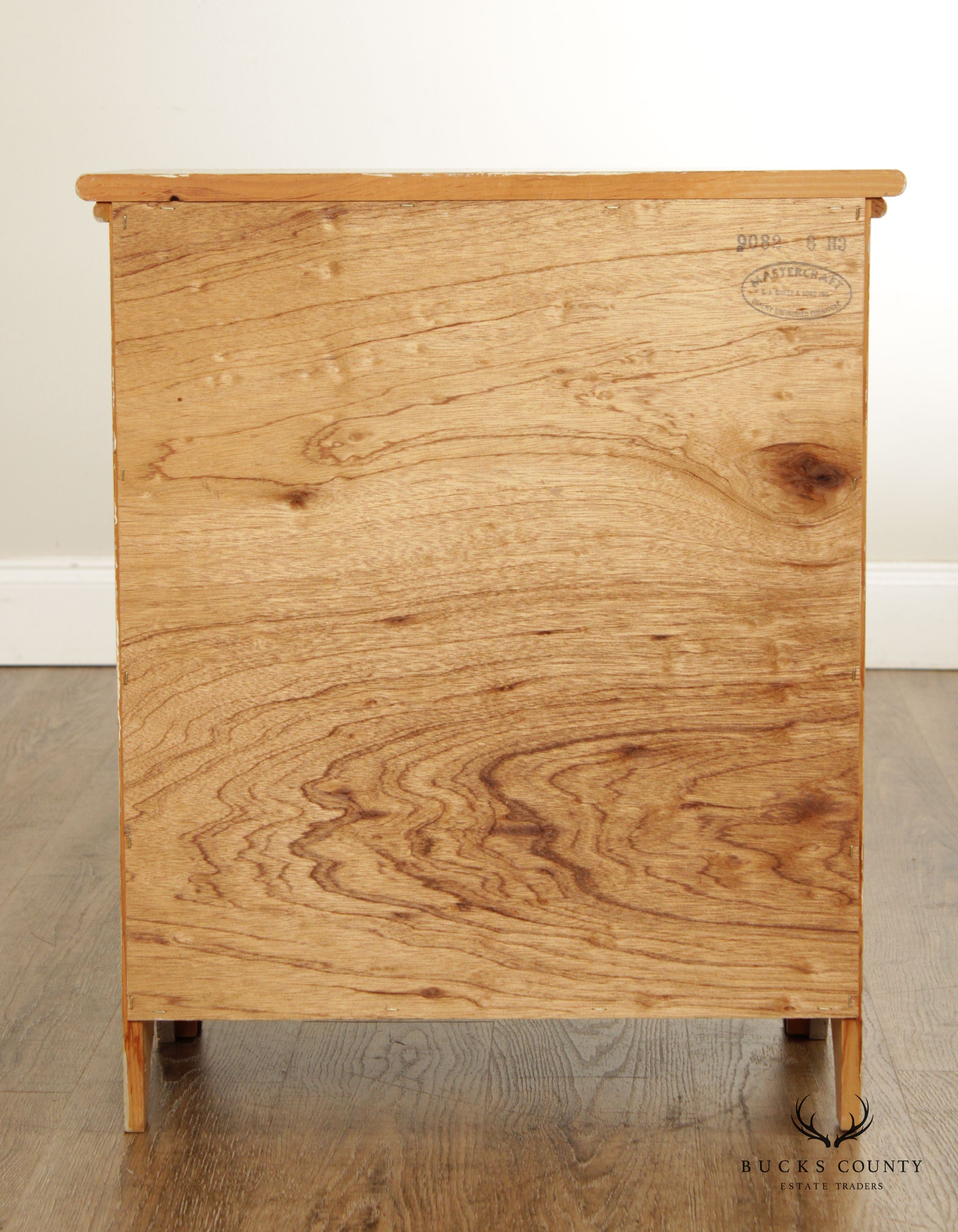 Hand Painted Western Cowboy Pine Single Drawer Nightstand