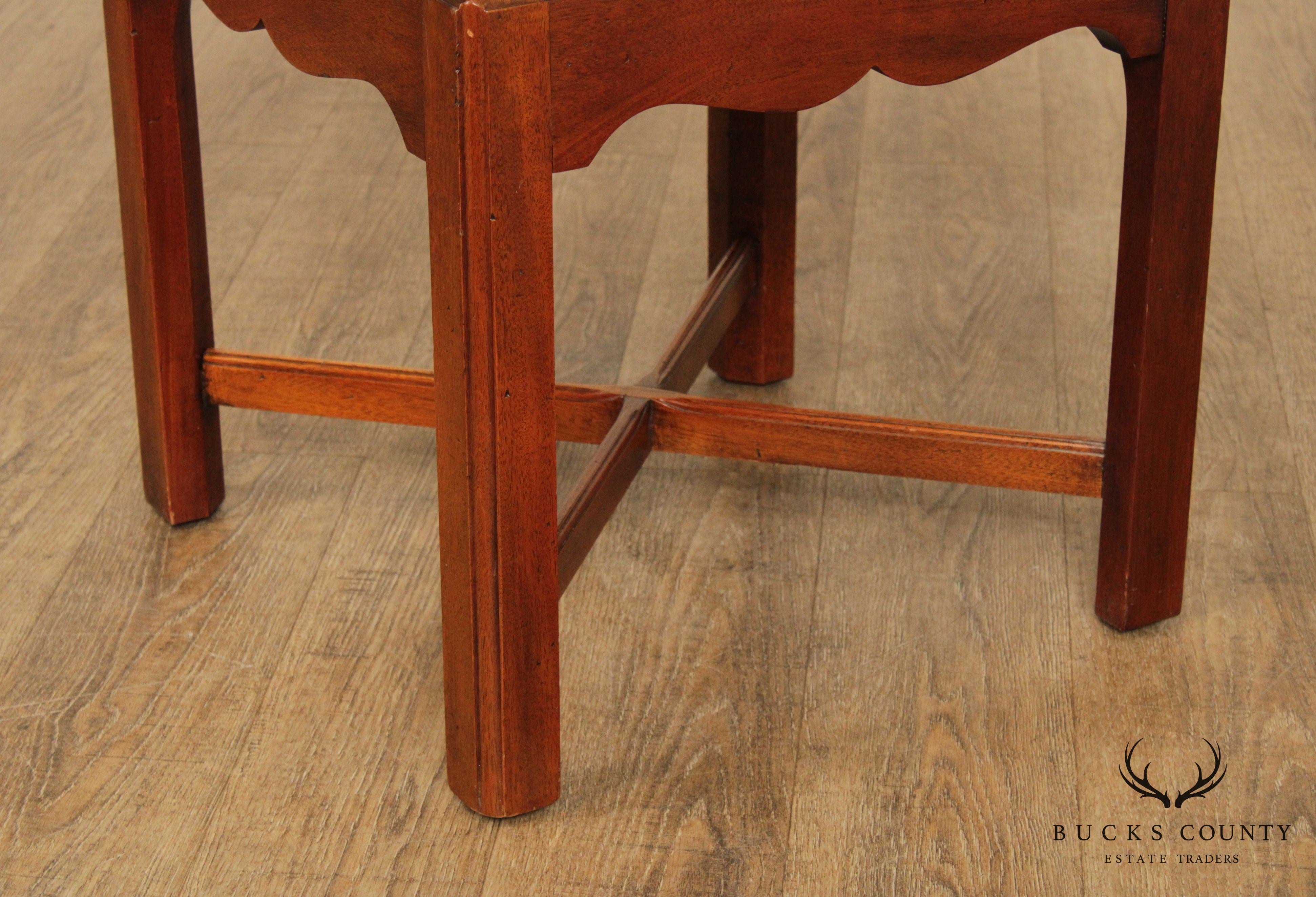 Chippendale Style Vintage Mahogany Corner Chair