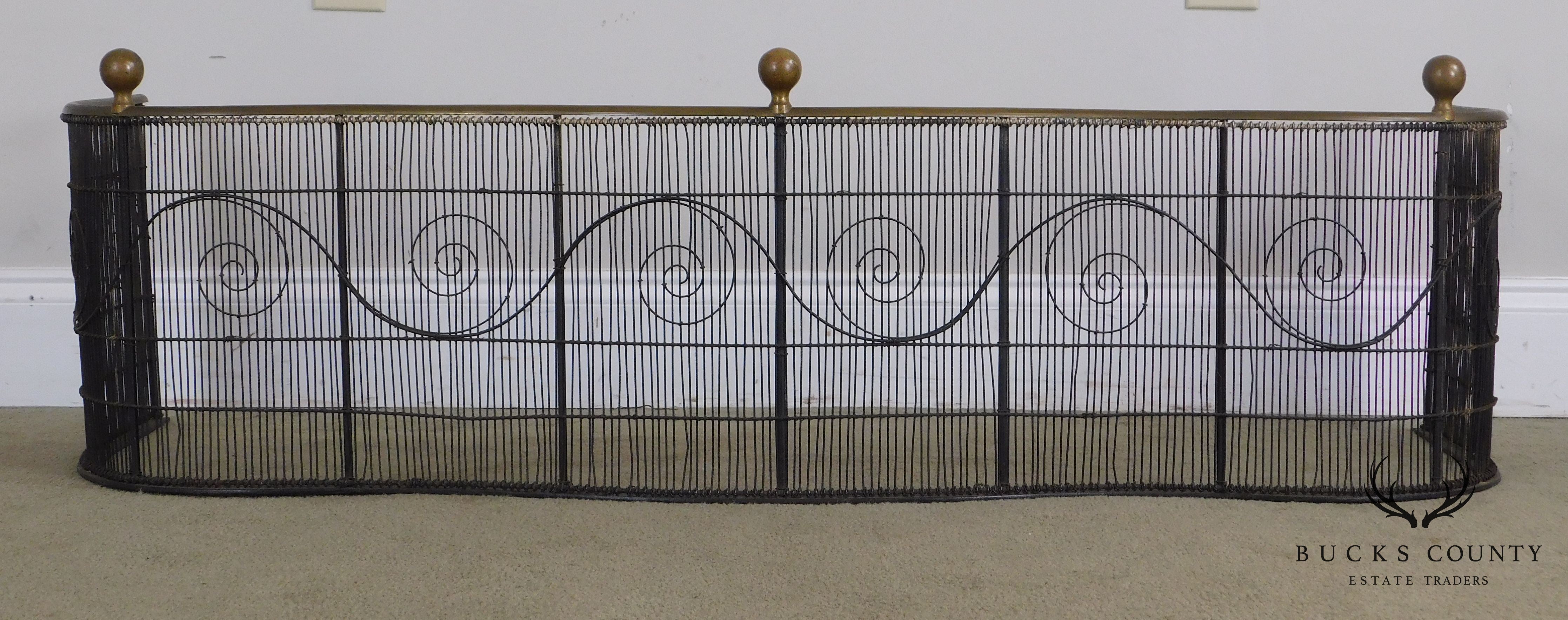 Antique 19th Century Regency Fireplace Fender
