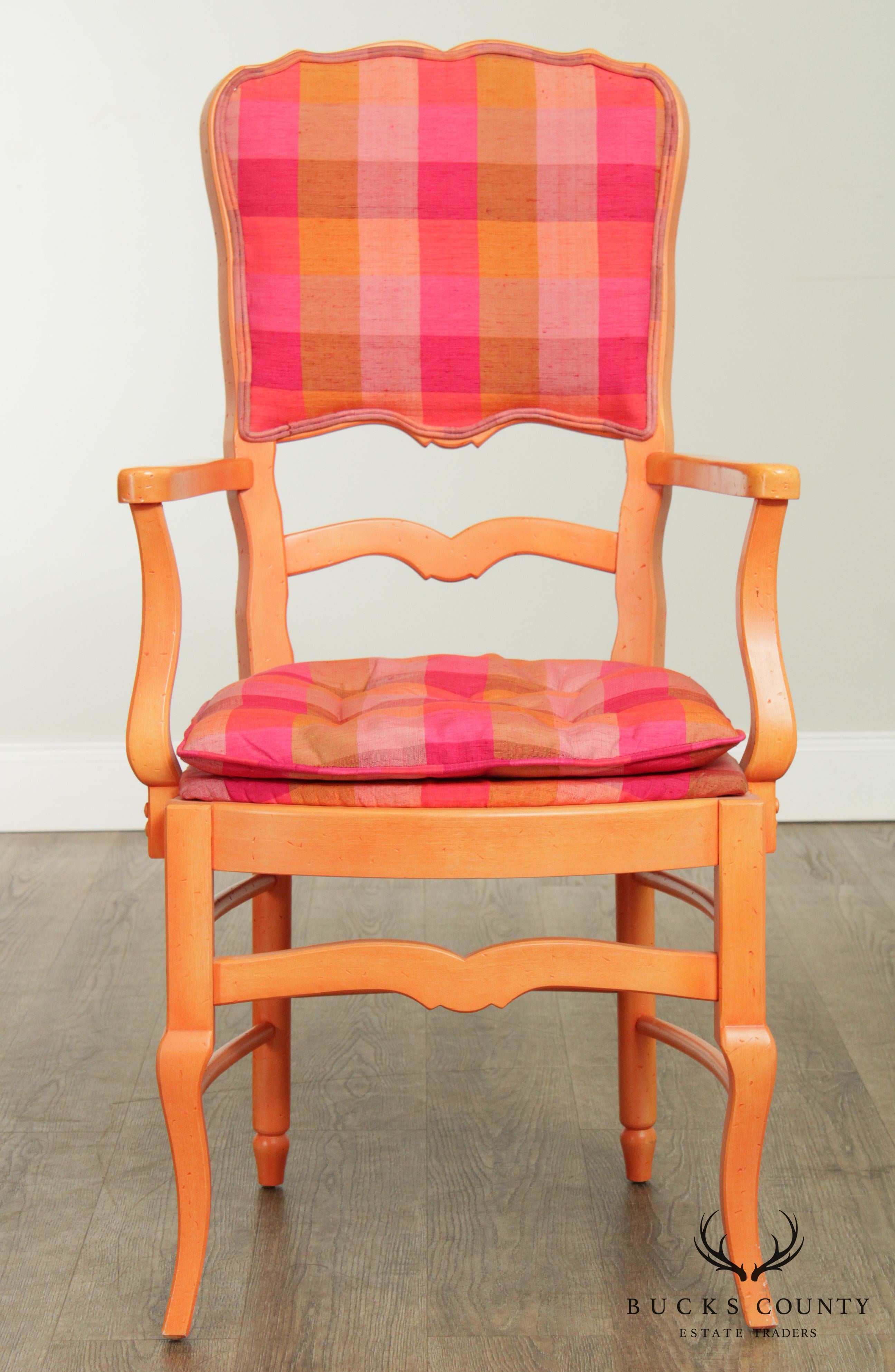 Colorful Vintage Custom Quality French Country Style Set 6 Dining Chairs