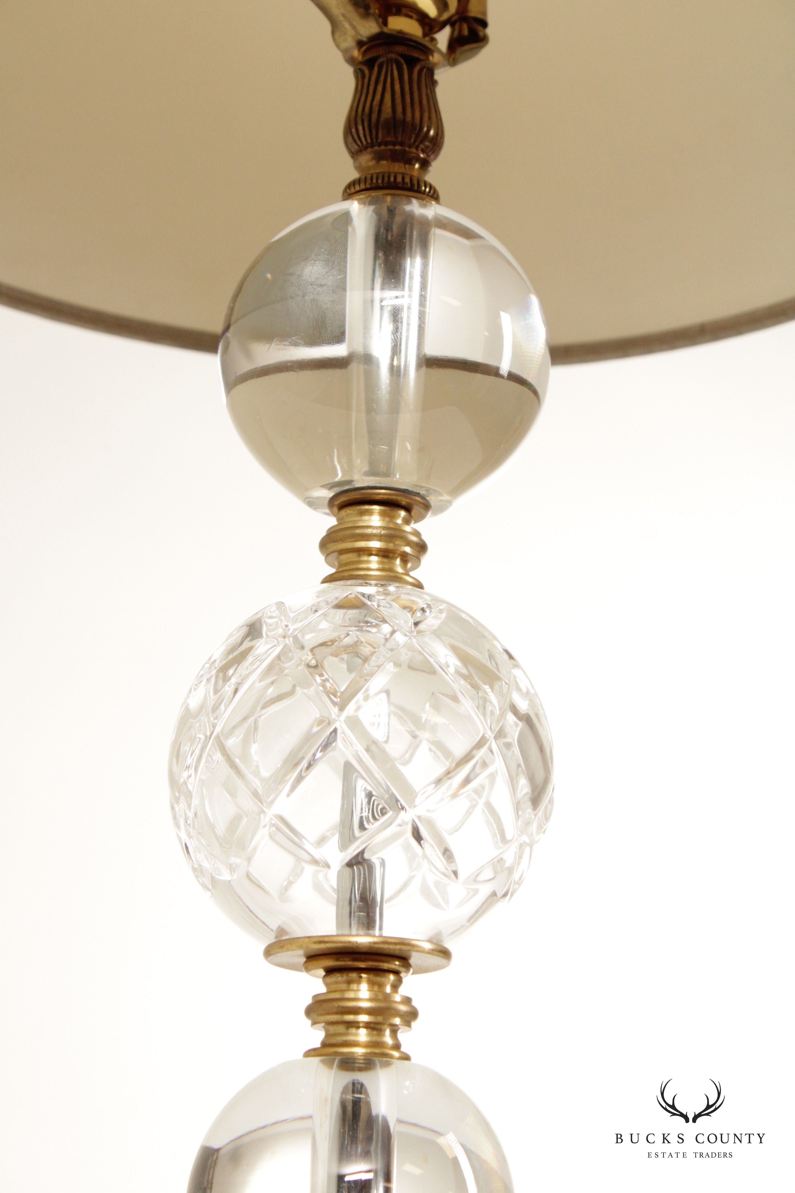 Chelsea House Crystal and Brass Table Lamp