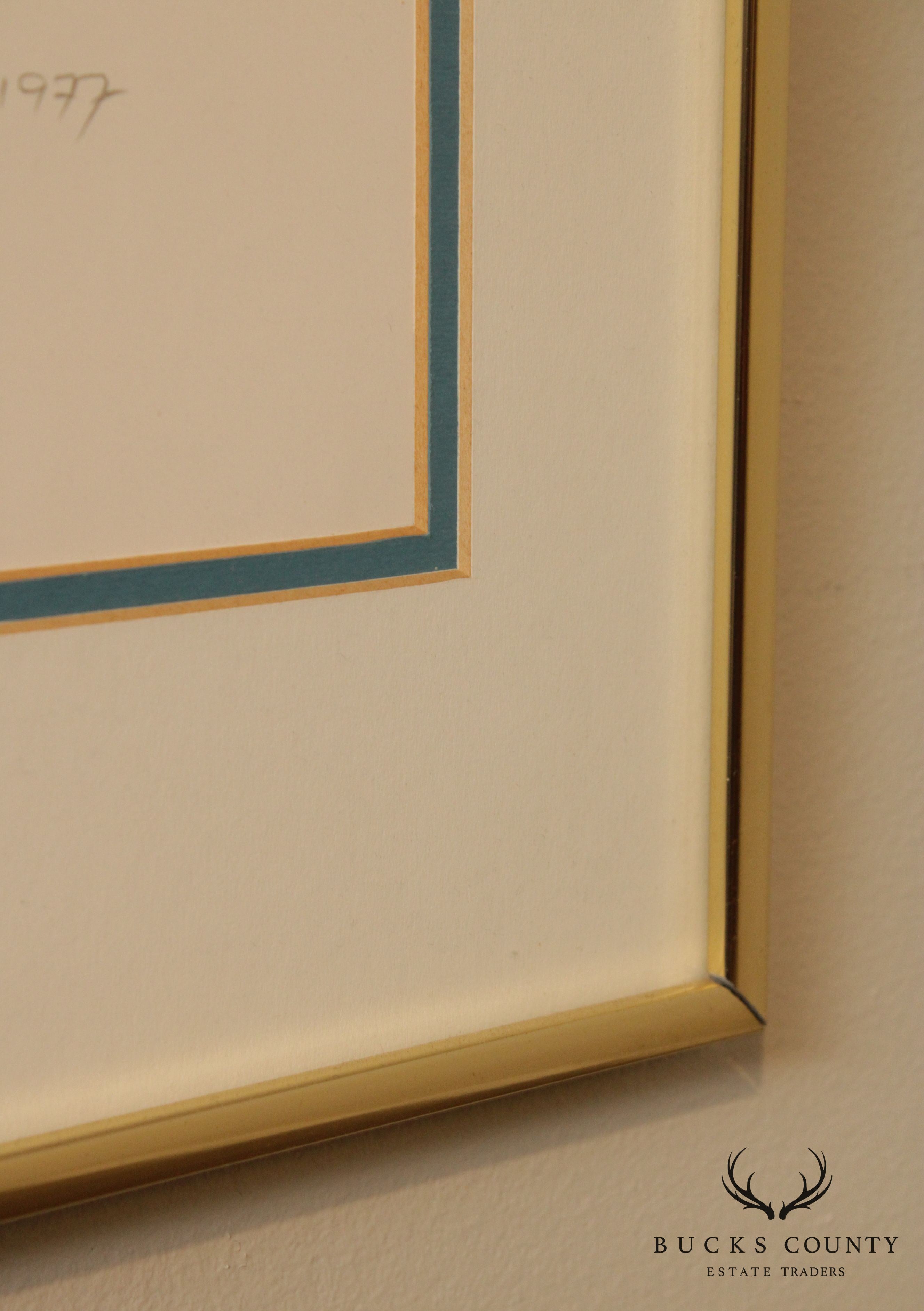 Jovan Obican Penal Signed Framed Lithograph