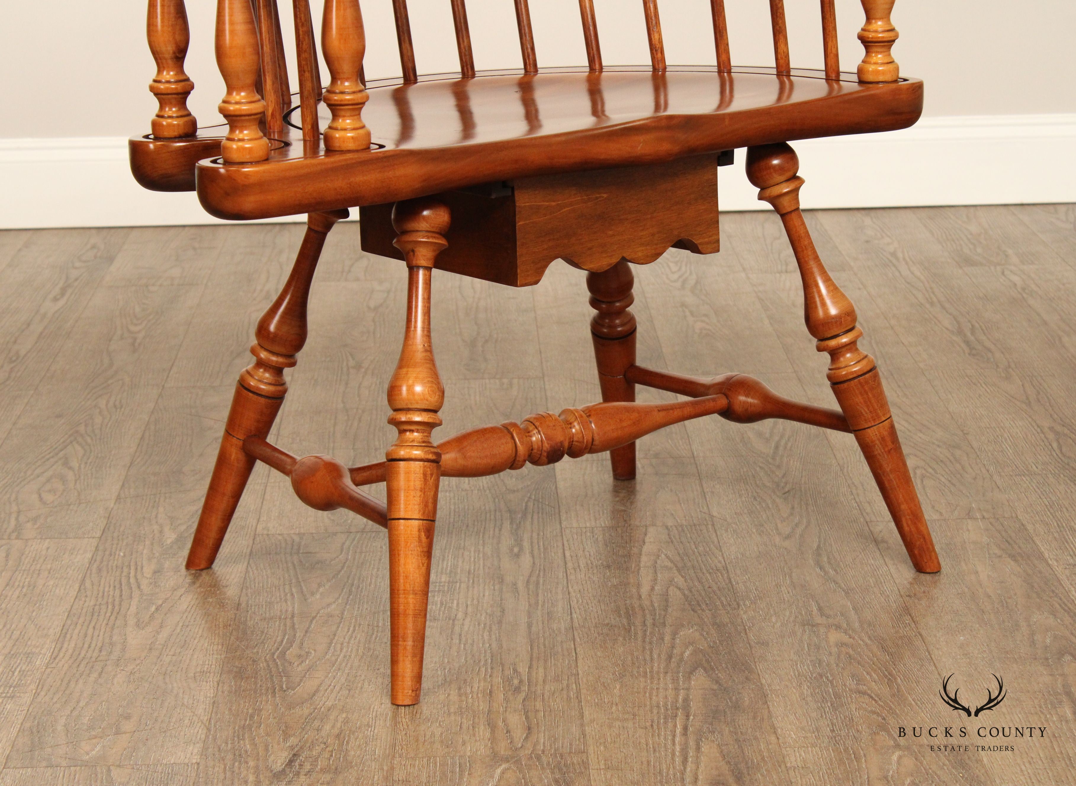 FREDERICK DUCKLOE CHERRY WINDSOR STYLE WRITING ARMCHAIR