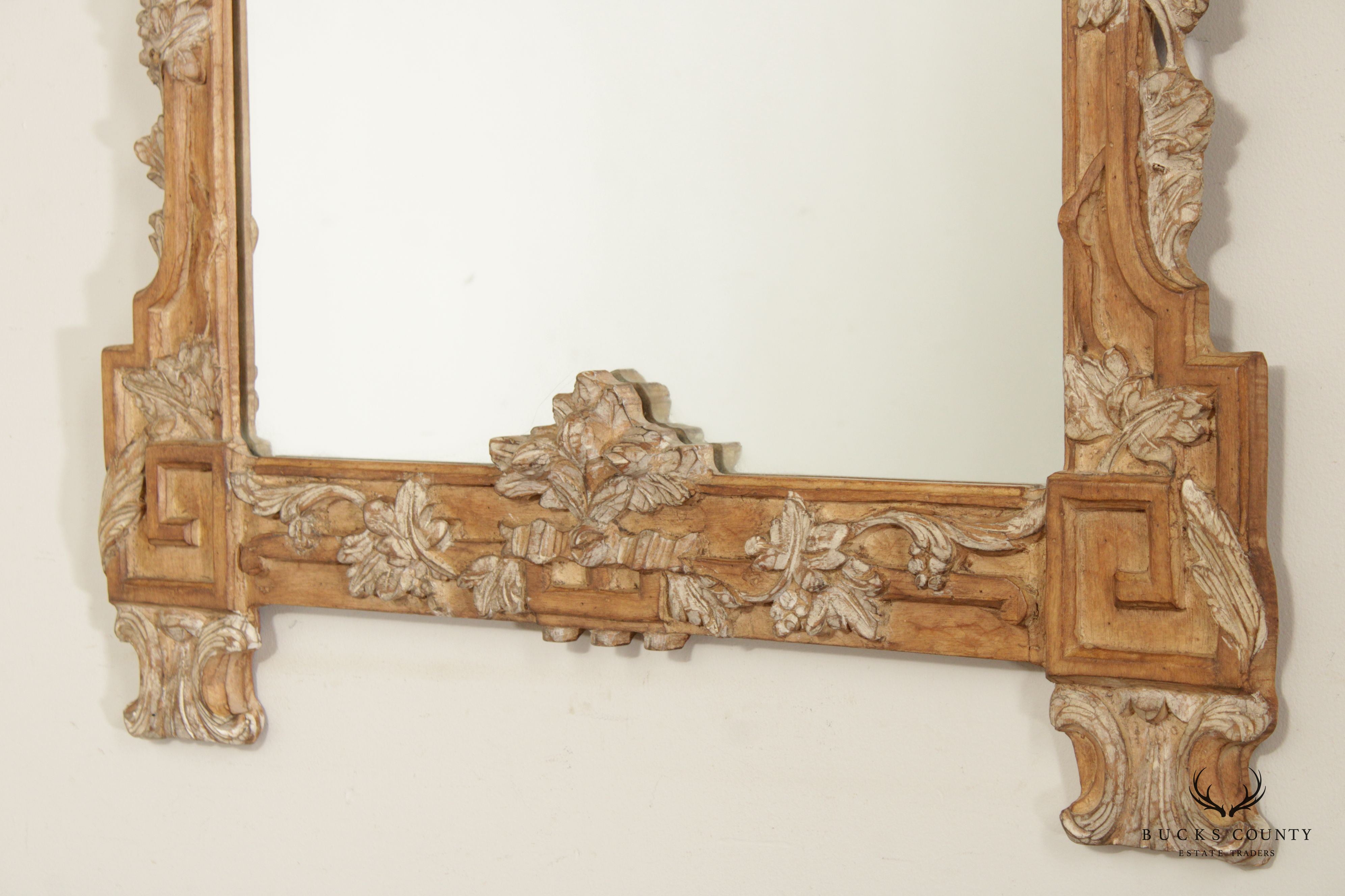 Louis XV Style Carved Wood Rectangular Wall Mirror