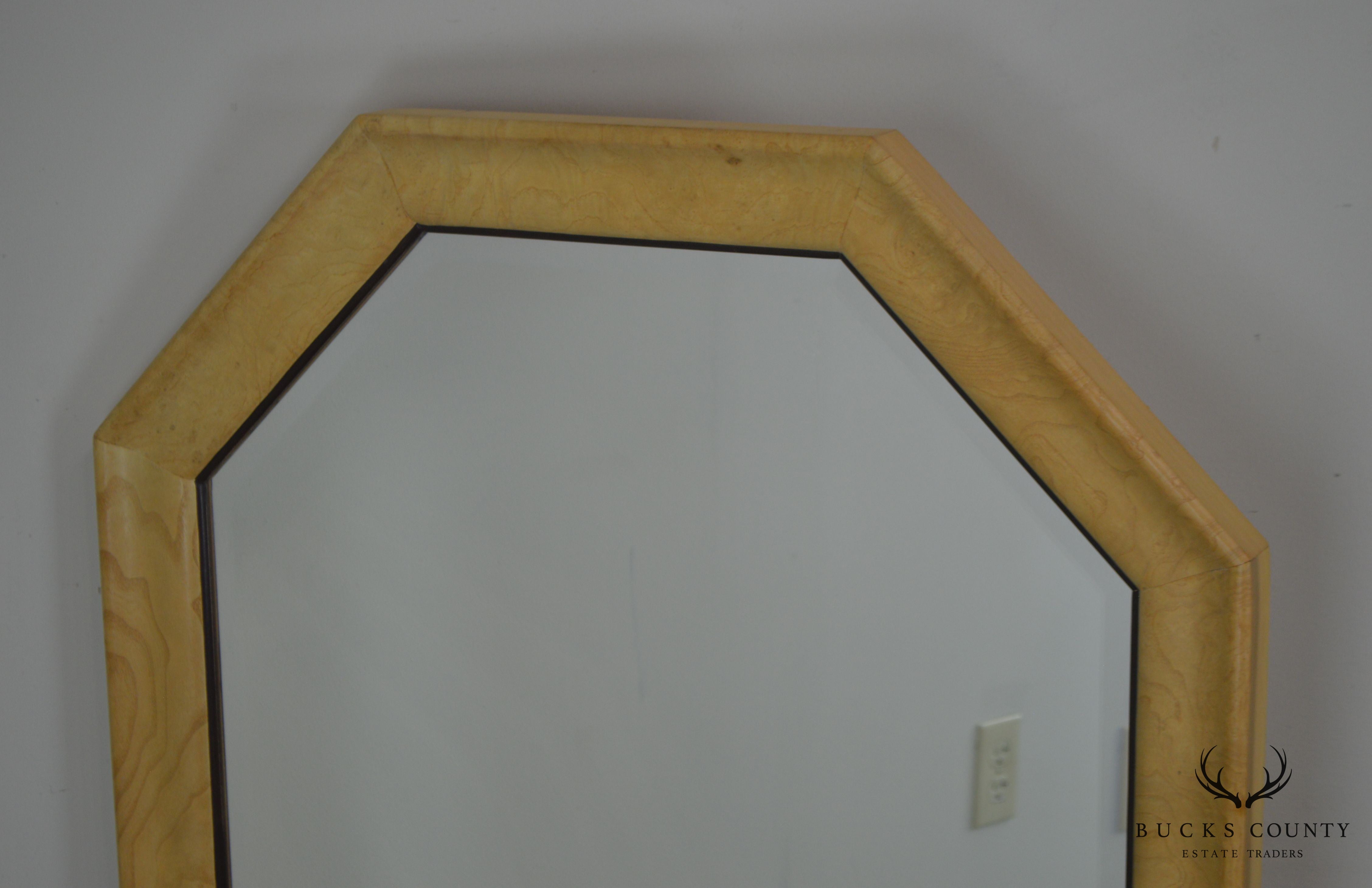 Henredon Scene Two Burl Wood Octagonal Mirror